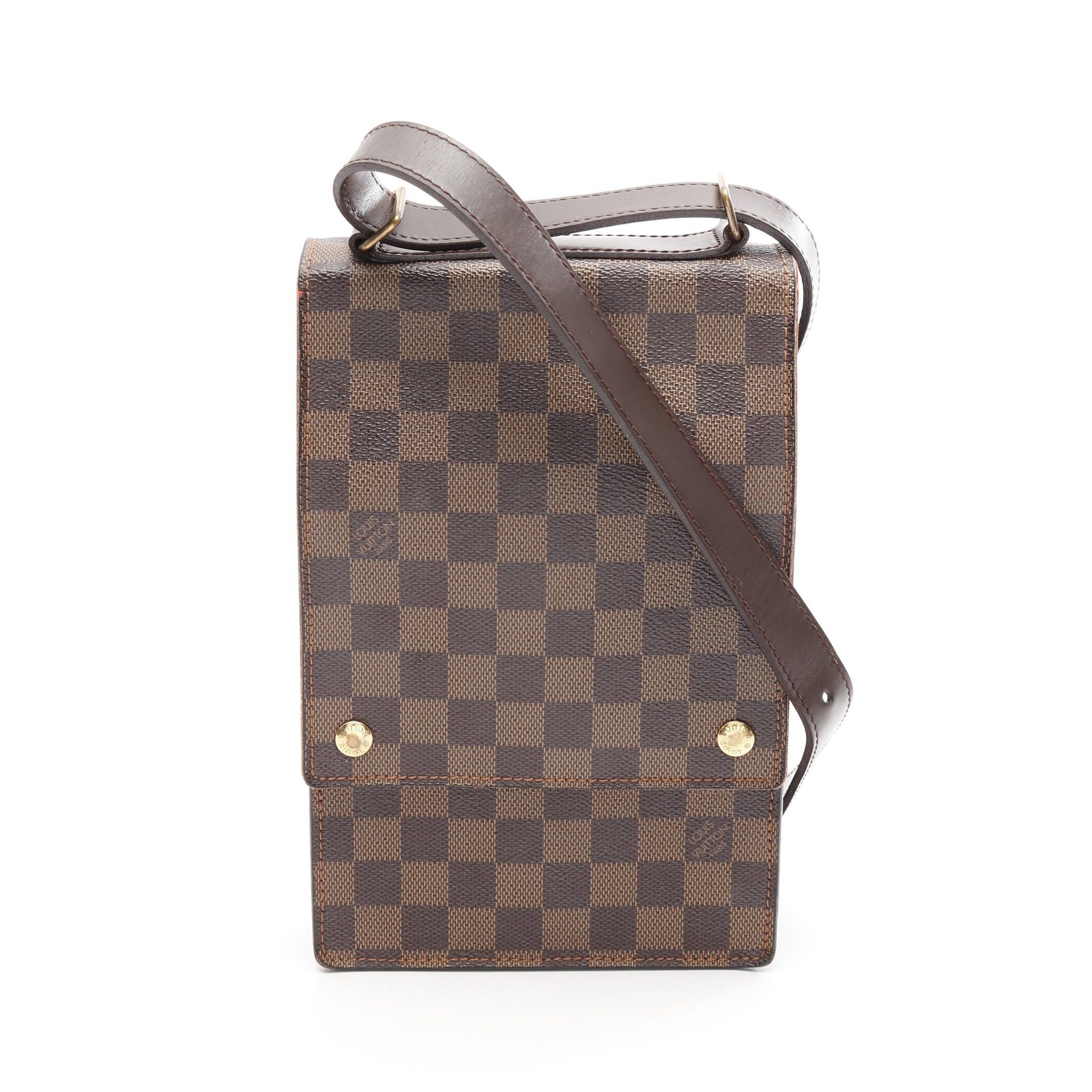 Louis Vuitton Louis Vuitton Portobello Damier Ebene Shoulder Bag Leather Brown Size ONE SIZE - 1 Thumbnail