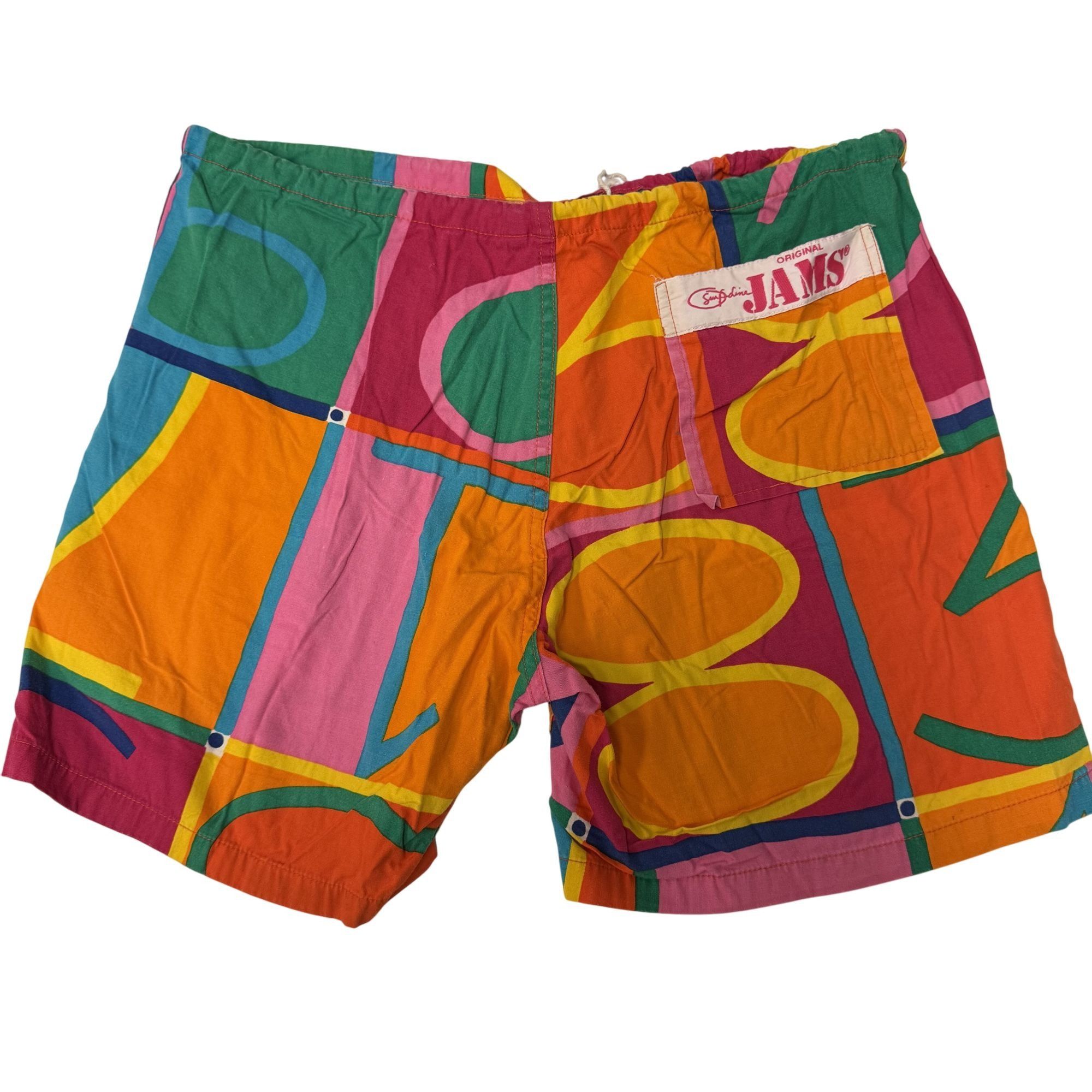 Other Vtg Original JAMS Surf Line GEOMETRIC Numbers Shorts Size US 34 / EU 50 - 3 Thumbnail