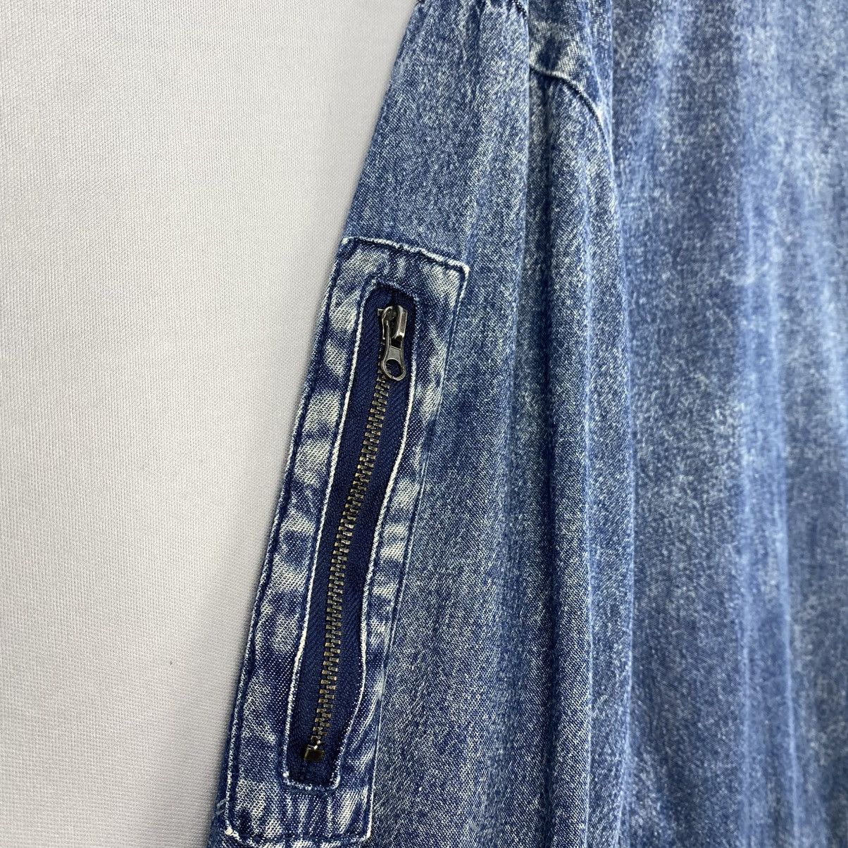 Japanese Brand Sureve Japan Oversized Washed Denim Bomber Jacket Size US L / EU 52-54 / 3 - 9 Thumbnail