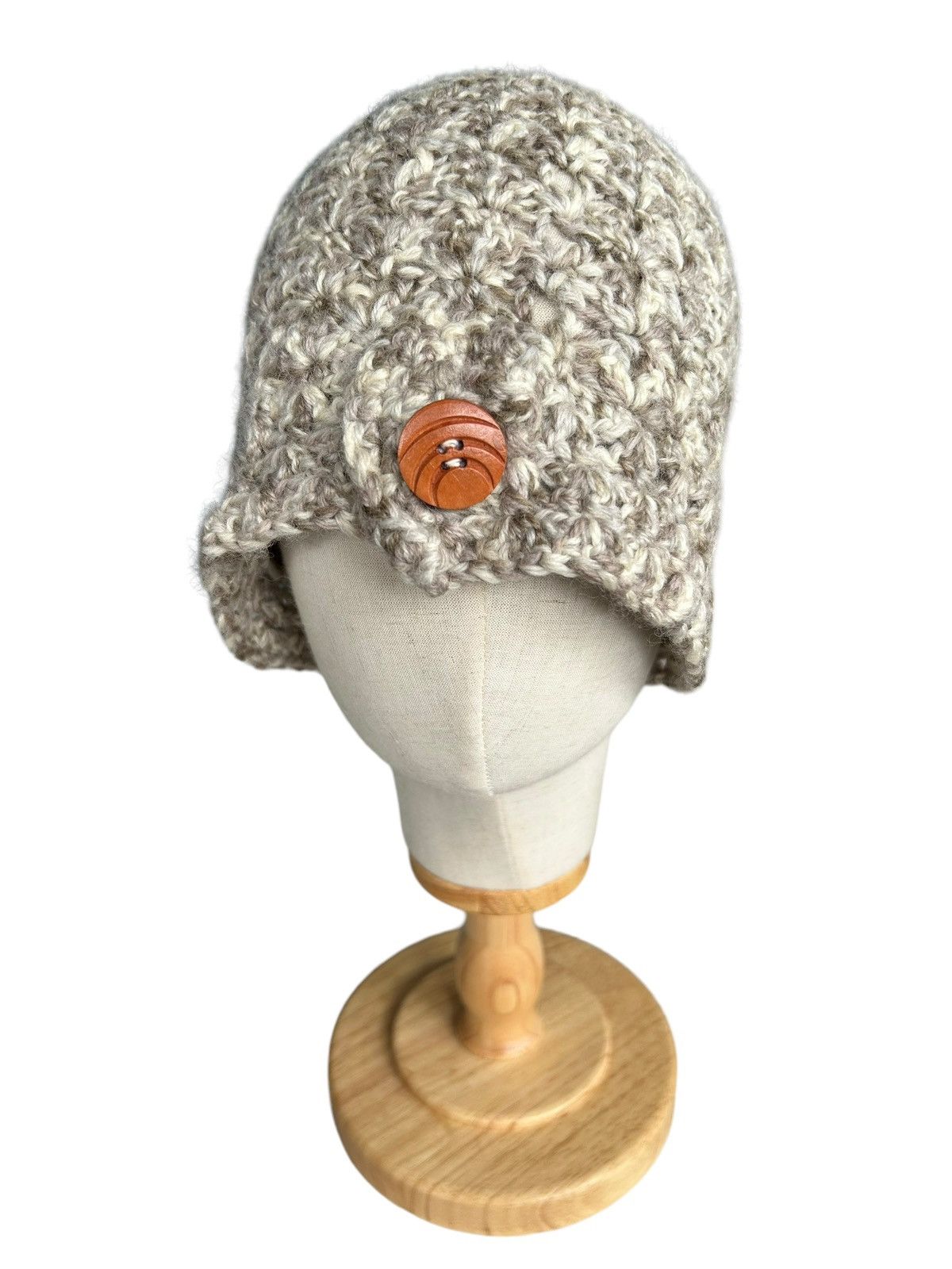Japanese Brand Handmade Crochet Knitted Beanie Hats Size ONE SIZE - 1 Thumbnail