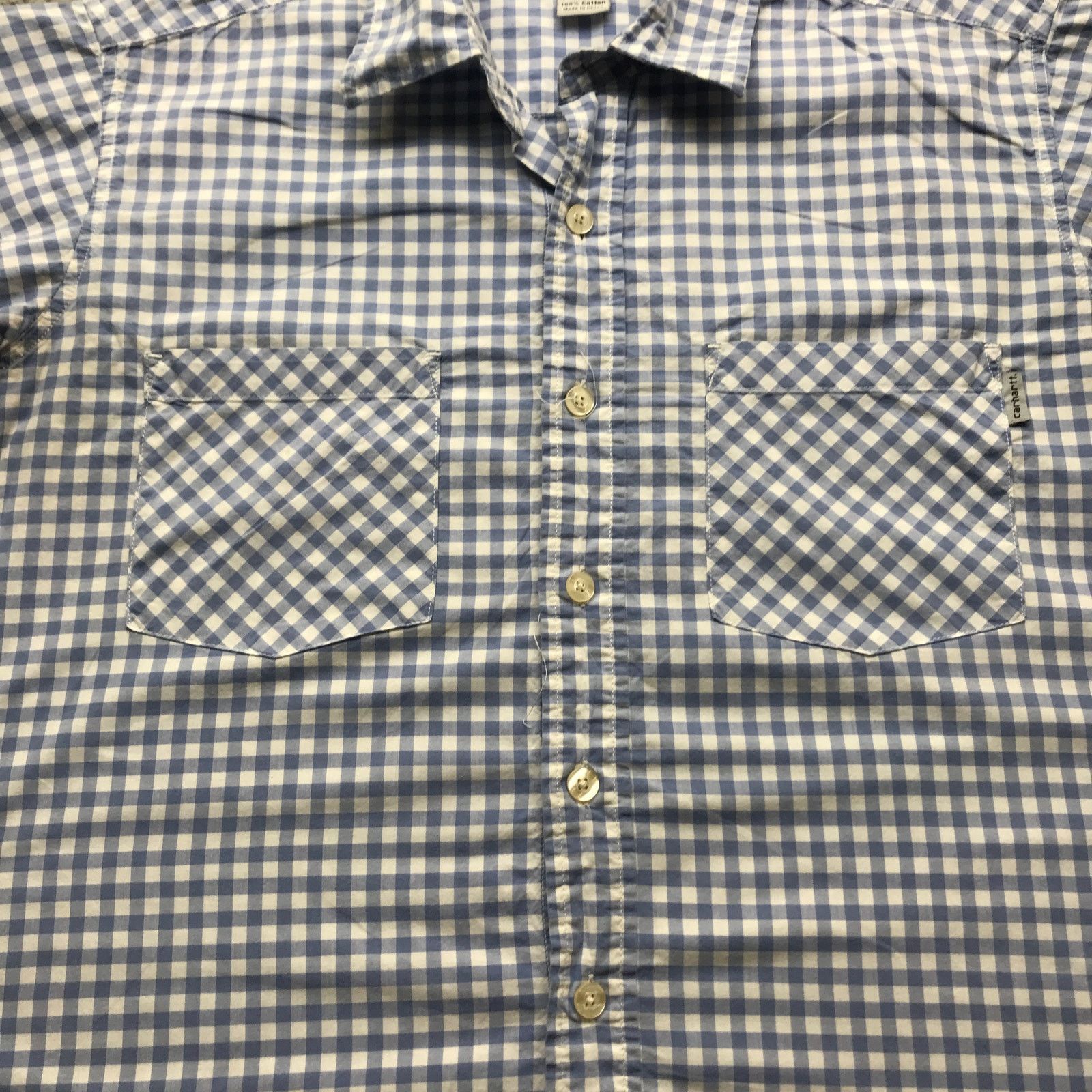 Carhartt Carhartt Plaid Check Blue White Button Up Shirt Men Medium Size US M / EU 48-50 / 2 - 9 Thumbnail