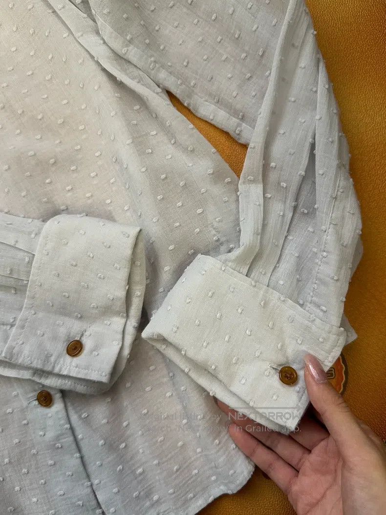 Vivienne Westwood Vivienne Westwood Light Blue Polka Dot Shirt Size L / US 10 / IT 46 - 5 Thumbnail