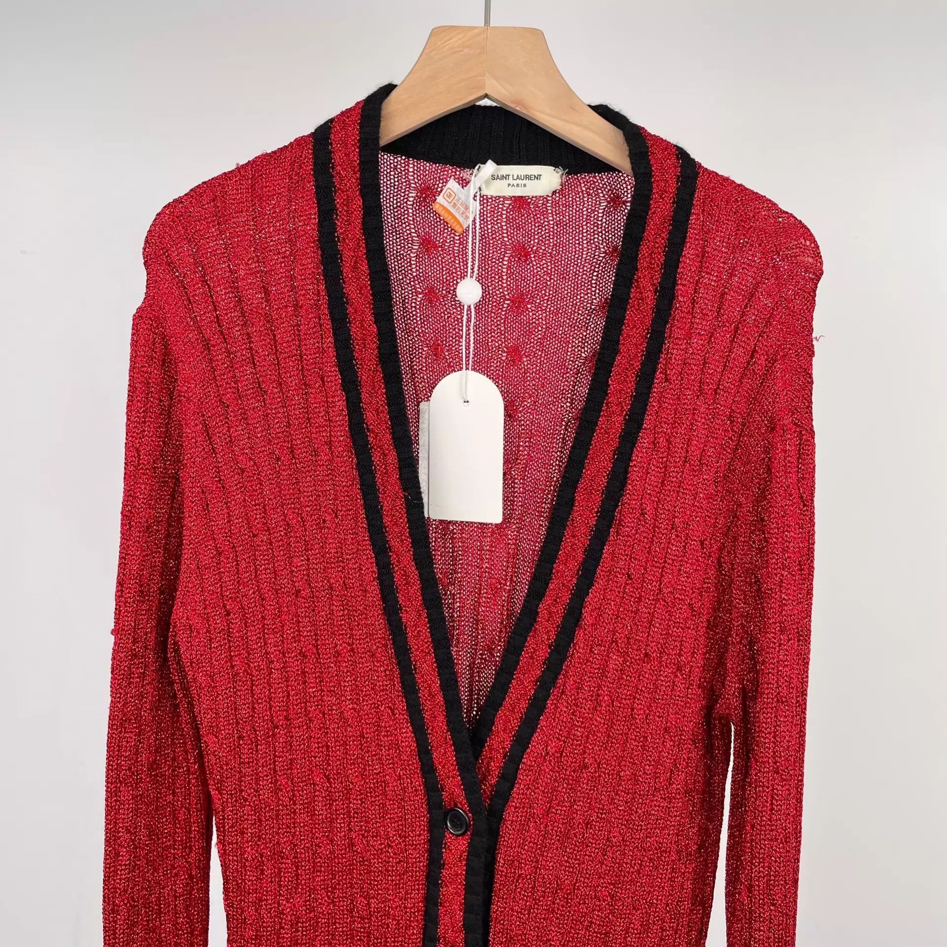 Yves Saint Laurent YSL Cotton Knit Red Dress S Size S / US 4 / IT 40 - 8 Thumbnail