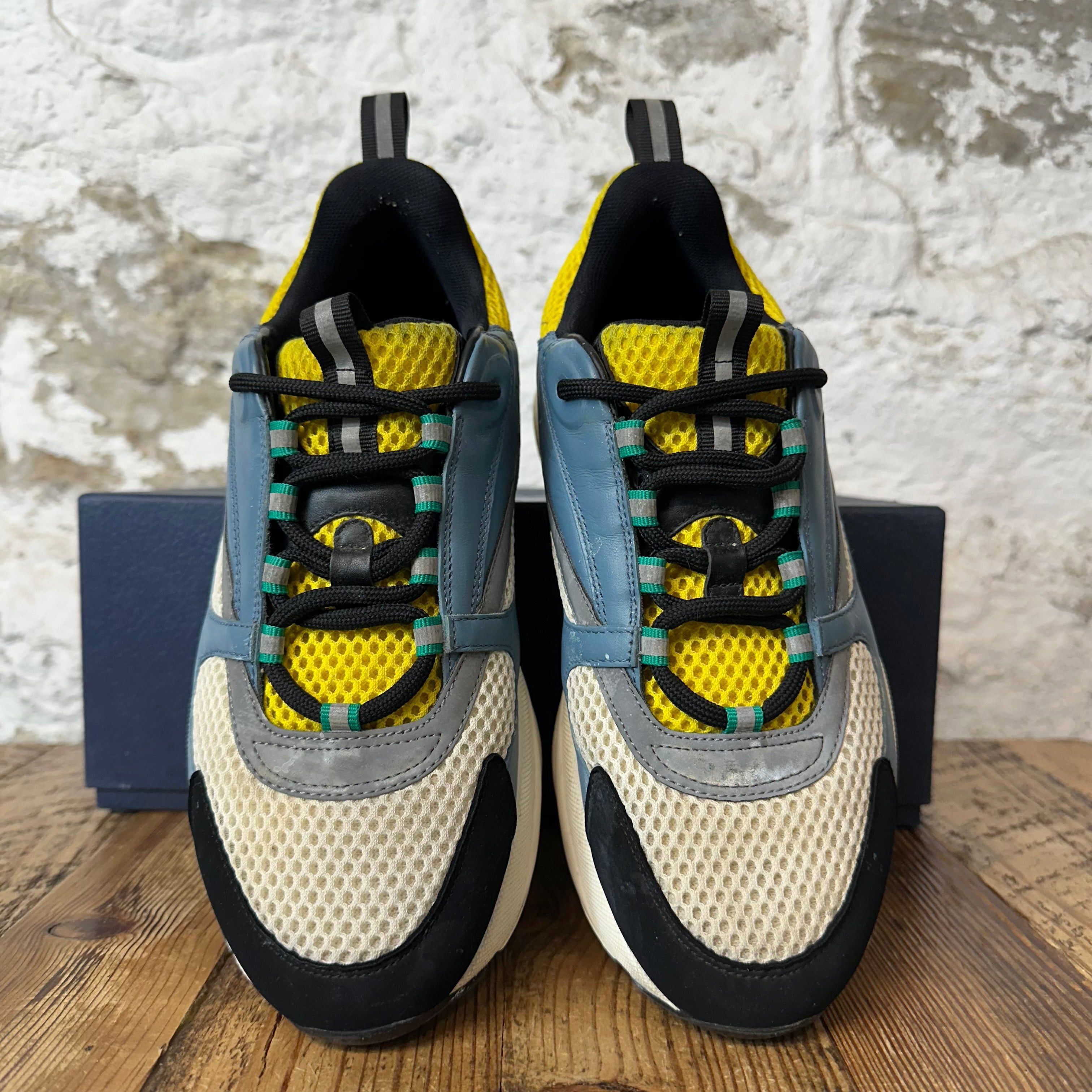 Dior Dior B22 Blue Yellow White Sneaker Sz 8 (41) Size US 8 / EU 41 - 3 Thumbnail
