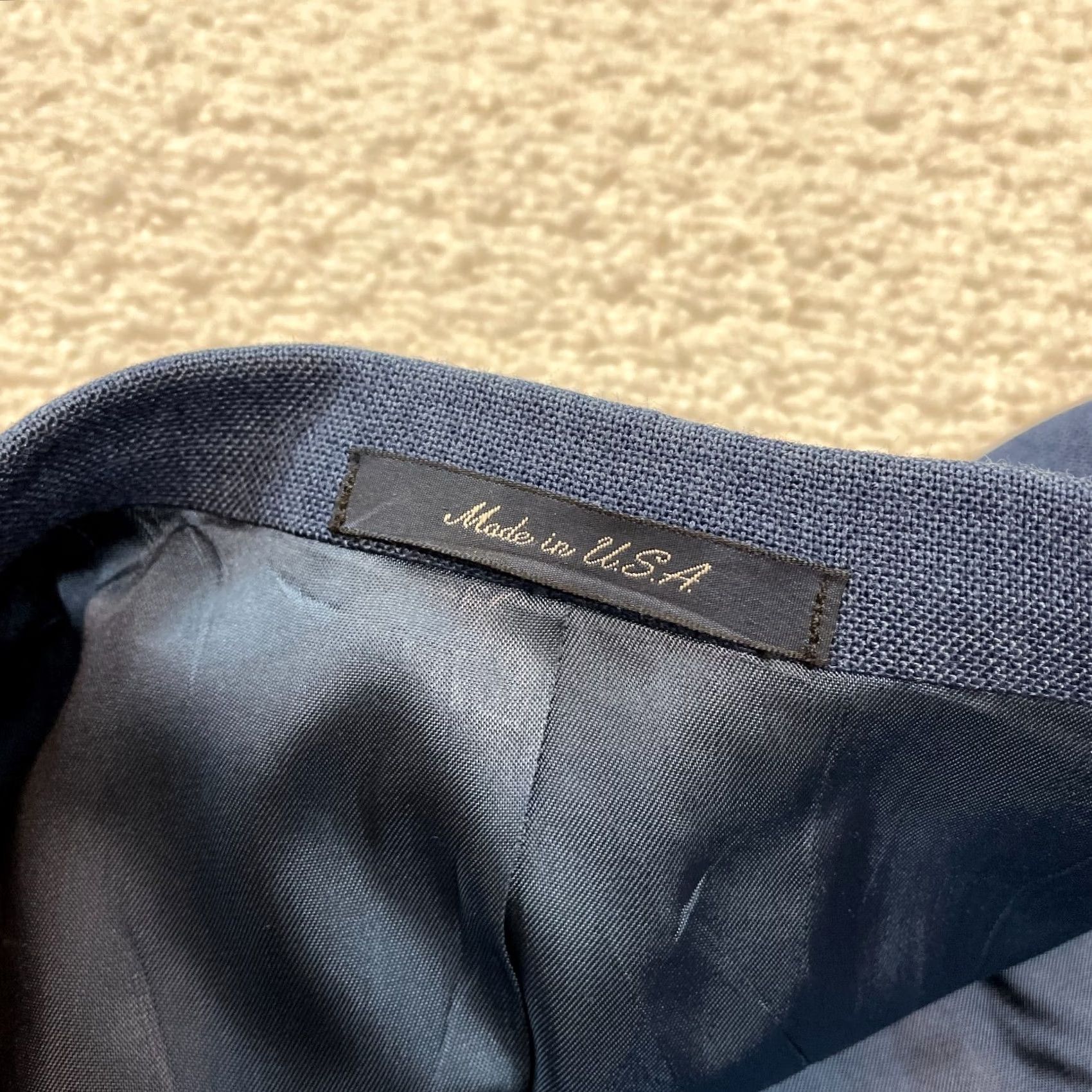 Stanley Blacker Stanley Blacker Blazer Jacket Mens 44 Regular Blue Two-Button Solid Formal Blazer Size 44R - 7 Thumbnail