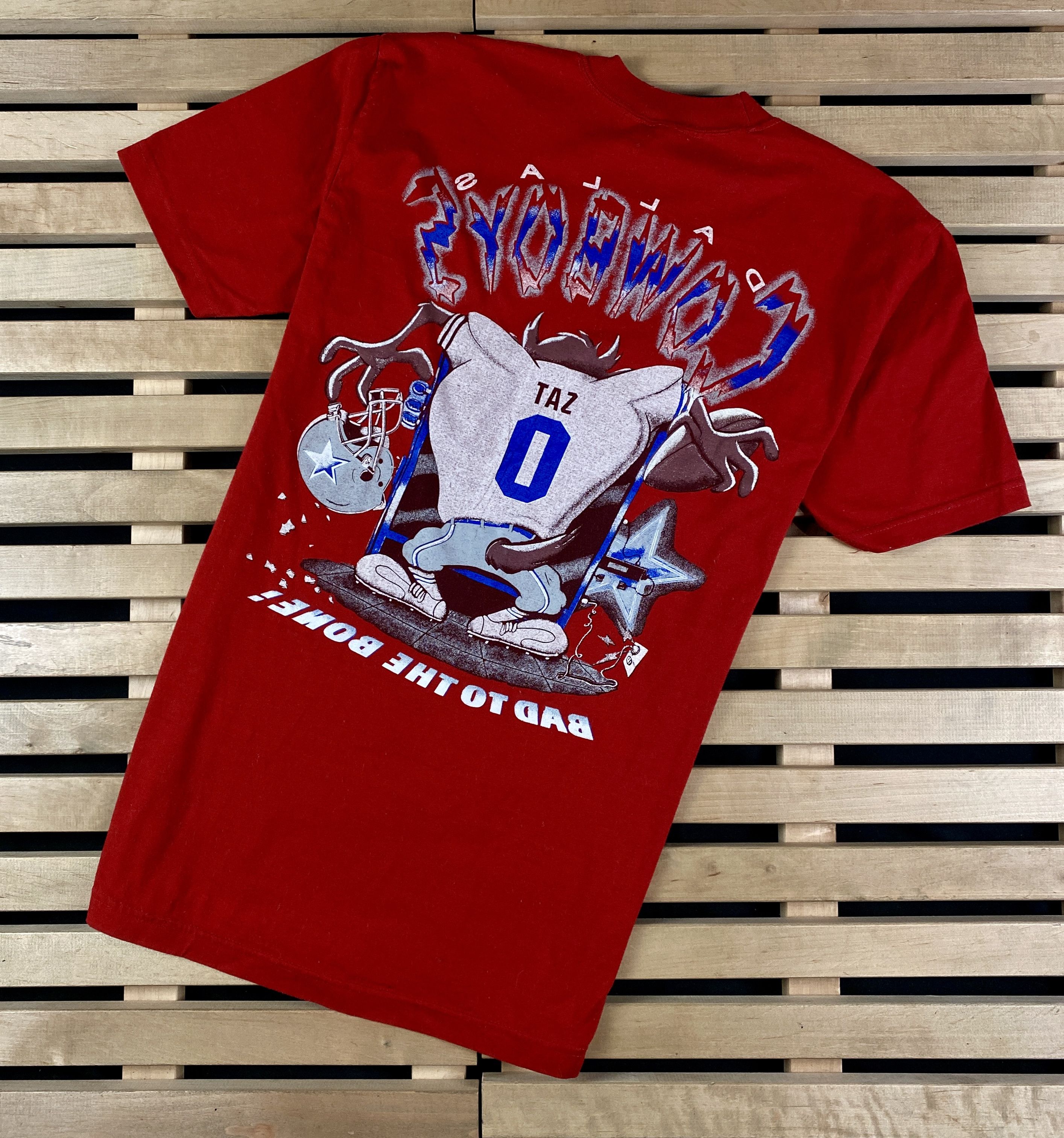 Vintage Mens Vintage T-Shirt Looney Tunes Taz Dallas Cowboyz Size L Size US L / EU 52-54 / 3 - 4 Thumbnail