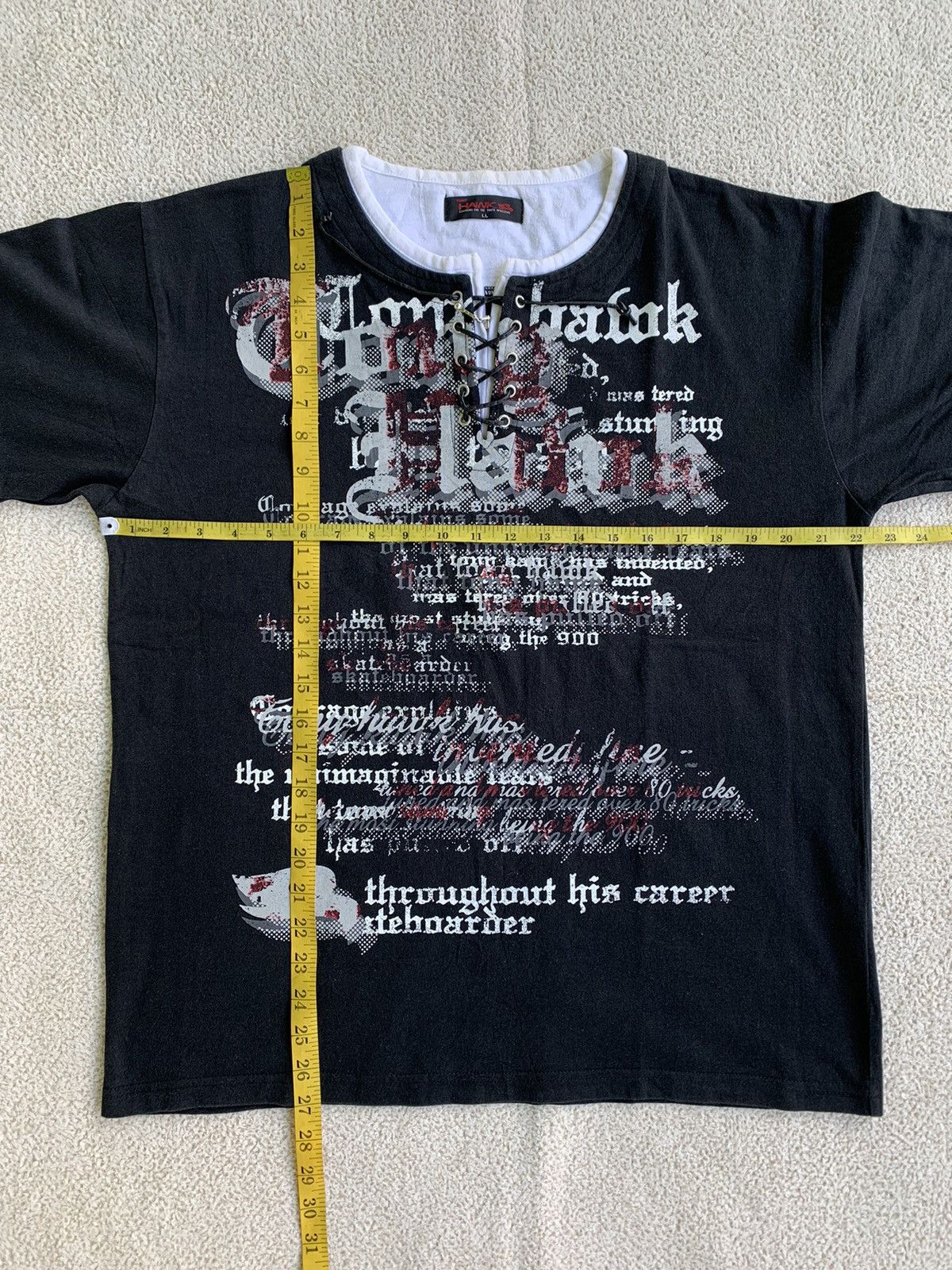 14th Addiction × KMRii × Yasuyuki Ishii Tony Hawk Jpn Double Layer Poem Tshirt Size US L / EU 52-54 / 3 - 11 Thumbnail