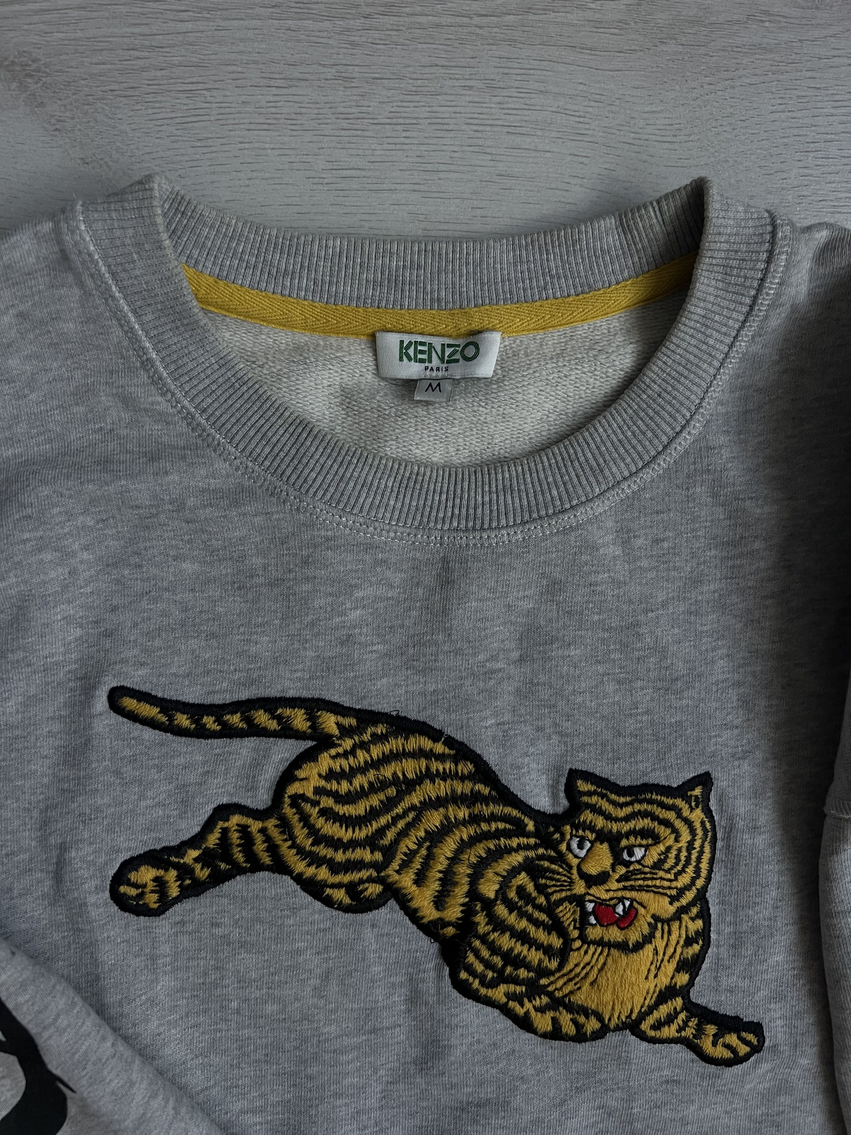 Kenzo Kenzo Tiger Embroidered Sweatshirt - Grey Size US M / EU 48-50 / 2 - 3 Thumbnail