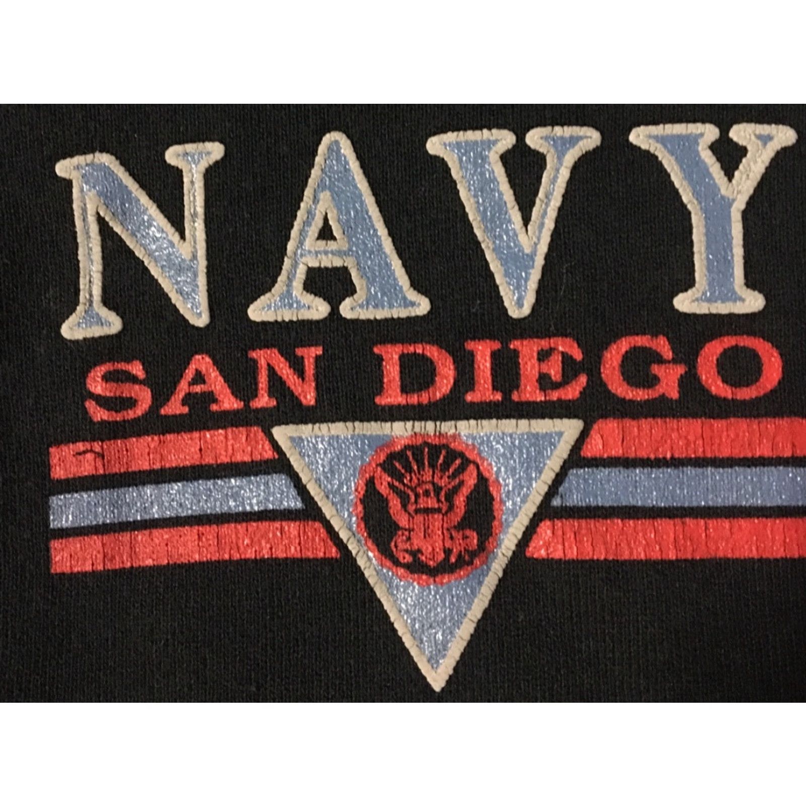 Jerzees VINTAGE US Navy San Diego 1/4 Zip Sweatshirt M Black Jerzees Shirt Men 80s 90s Military Navy Grunge California USA Pullover 1/4 Zip Size US M / EU 48-50 / 2 - 2 Thumbnail