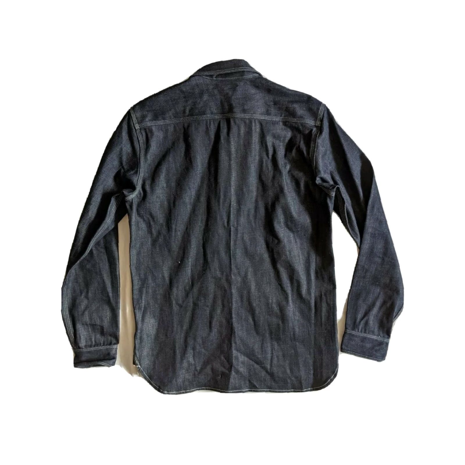 Gustin GUSTIN Denim Shirt Jacket, Long Sleeve, Slim, Regular Size L, Dark Indigo Denim, Sanforized Selvedge, Button Front, Workwear, Men, Made in USA Size US L / EU 52-54 / 3 - 6 Thumbnail