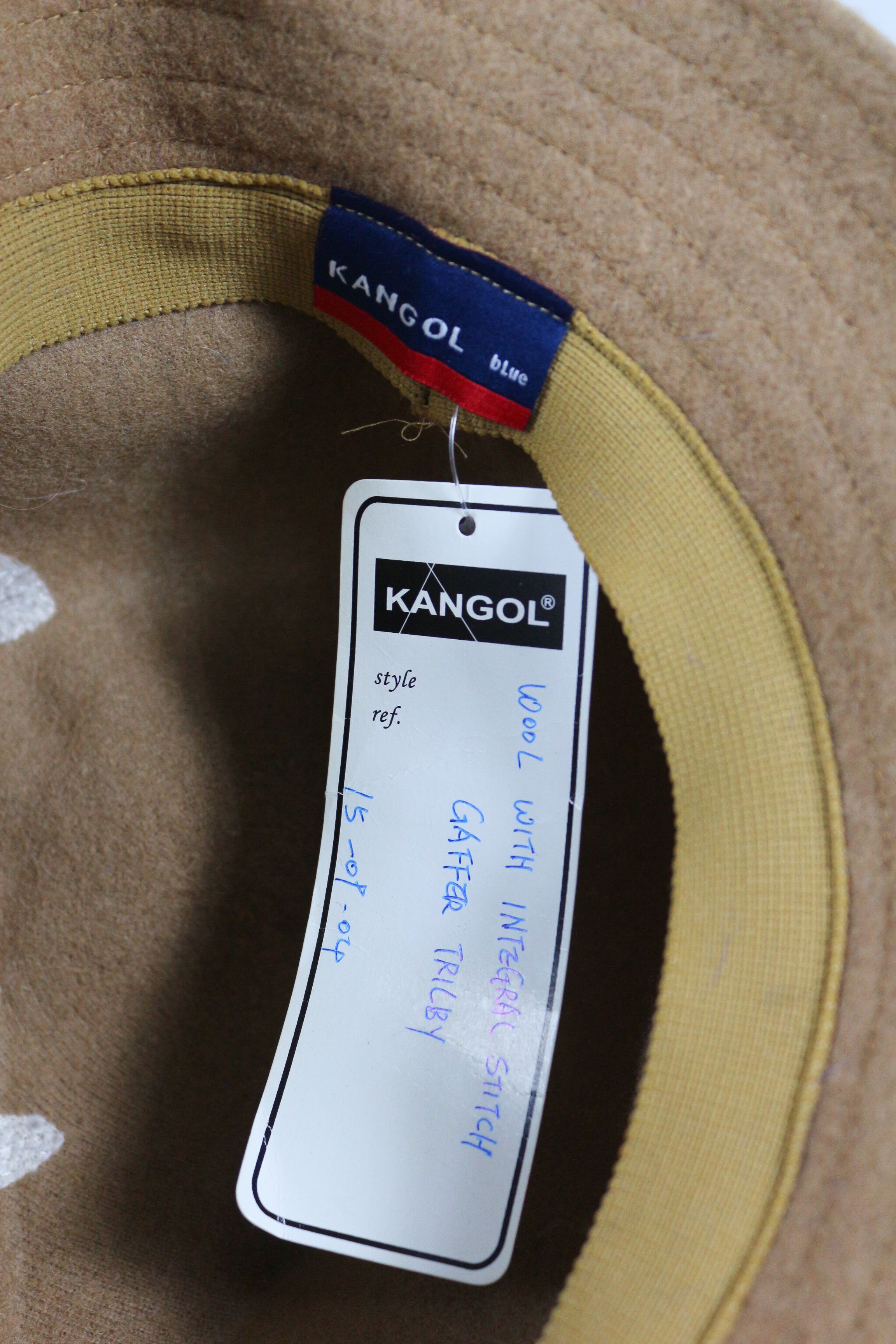 Kangol × Vintage Kangol Logo Beige Wool Bucket Hat NZ Size ONE SIZE - 7 Thumbnail