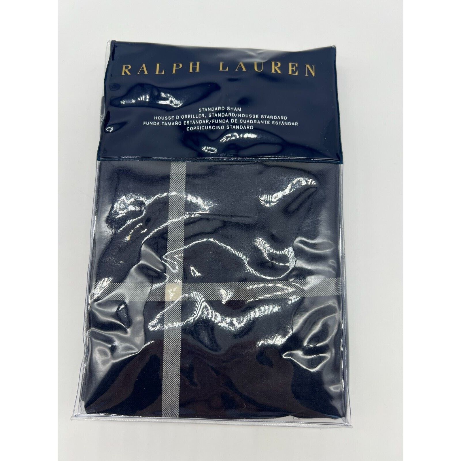 Ralph Lauren Ralph Lauren Home Equestrian Windowpane Sham Navy Standard Size ONE SIZE - 9 Thumbnail