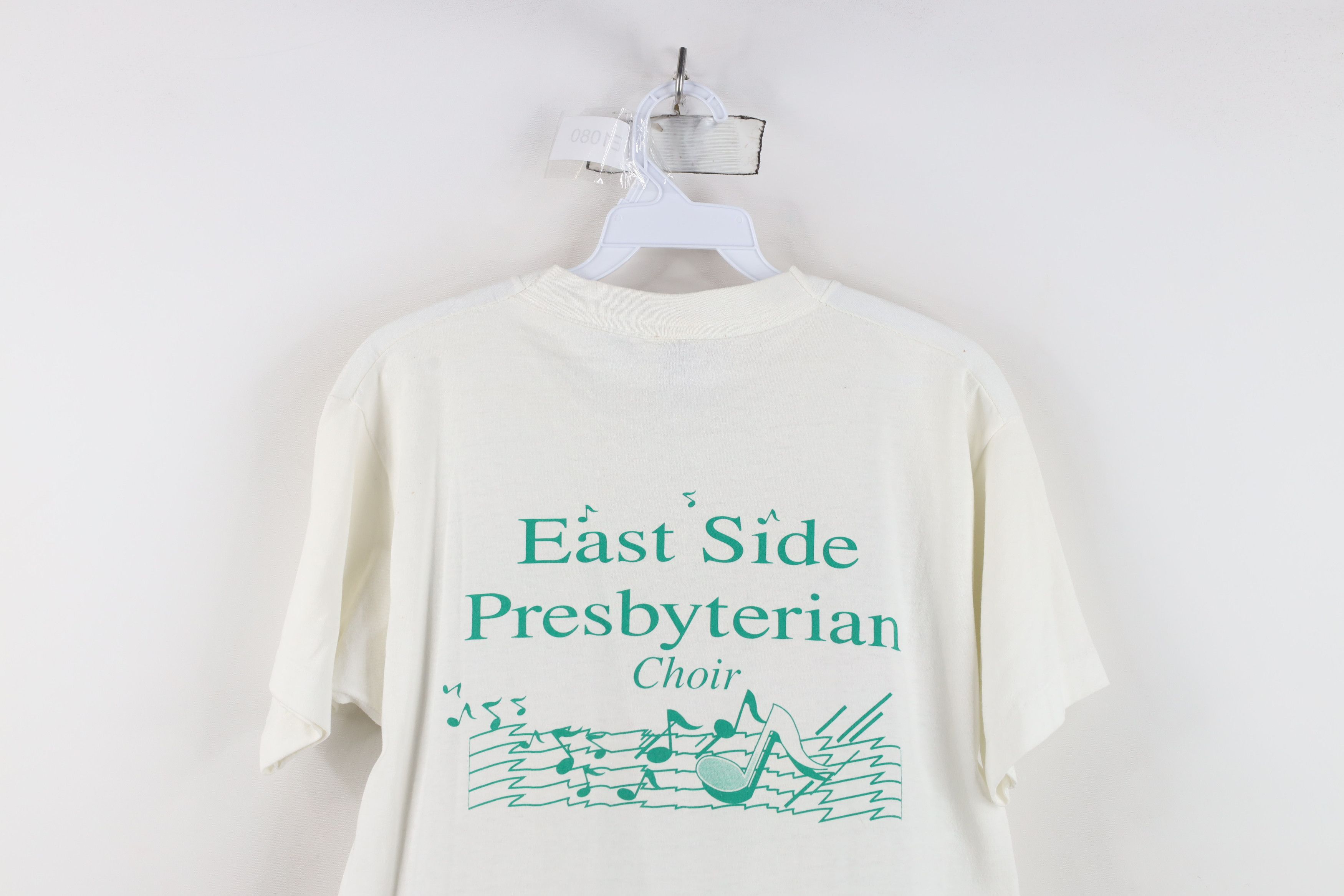 Vintage Vintage 90s Sing Unto the Lord Jesus T-Shirt White USA Size M / US 6-8 / IT 42-44 - 14 Thumbnail