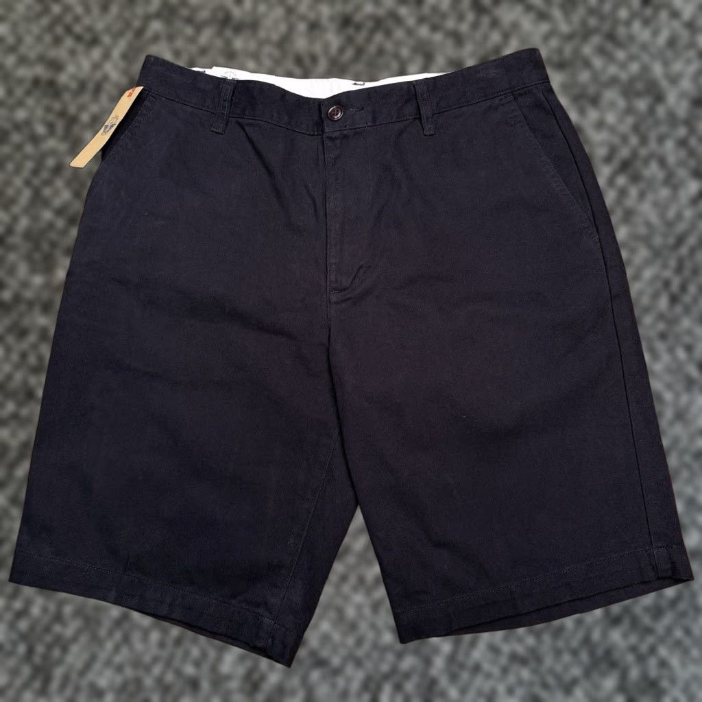 Dockers Mens Shorts 32 Black Chino Casual Cotton Twill Pockets Slim Rise Mid Inseam 10in