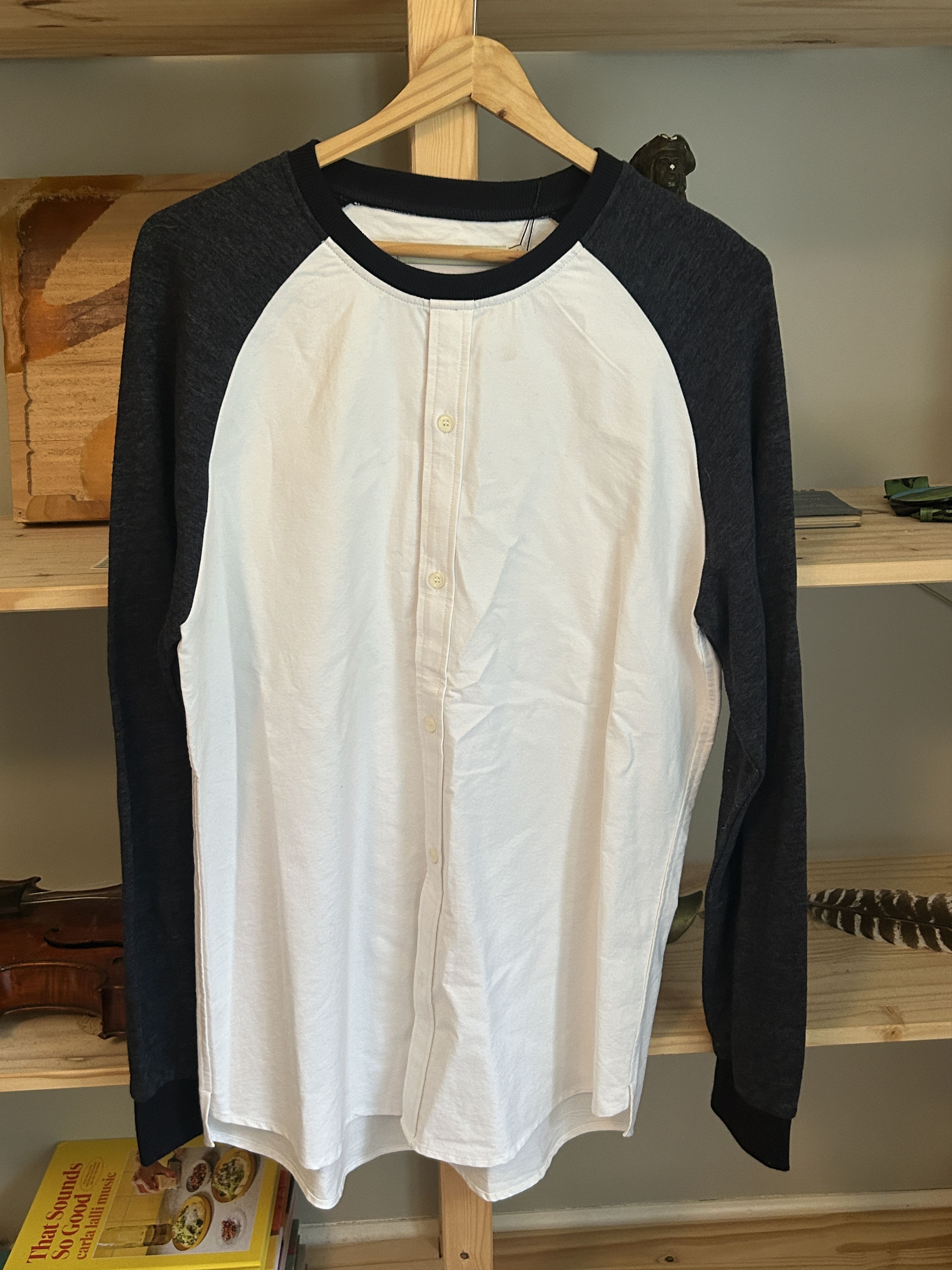 Shades Of Grey Long Sleeve Collarless Shirt Size US M / EU 48-50 / 2 - 5 Thumbnail