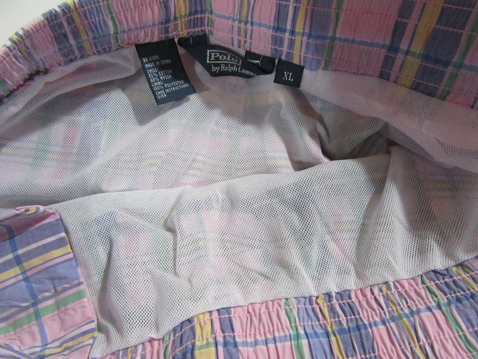 Polo Ralph Lauren Polo Ralph Lauren Mens Swim Trunks Pink Plaid Size XL NWT Size US 36 / EU 52 - 3 Thumbnail