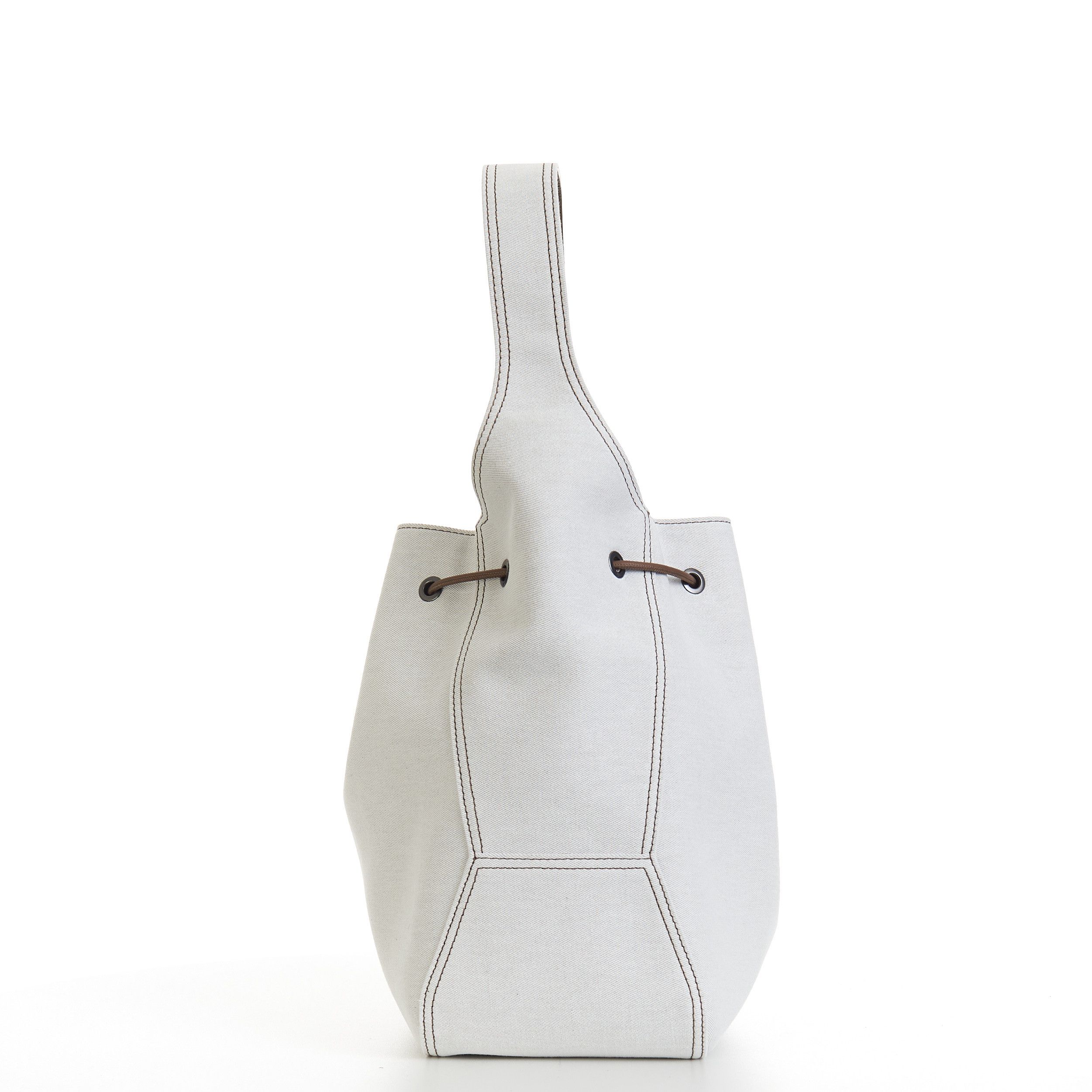 Brunello Cucinelli BC Duo Bucket Bag In Cotton & Linen Gabardine Size ONE SIZE - 7 Thumbnail