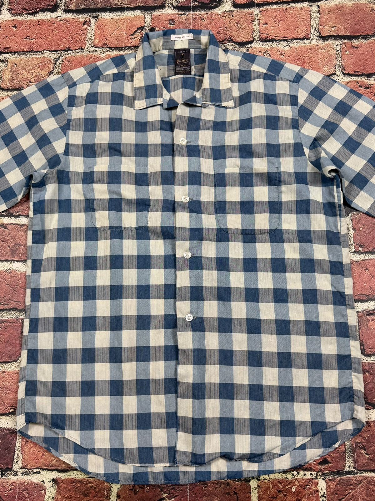 Sears Vintage 60s 70s Sears Premiere Loop Collar Plaid Shirt Size US L / EU 52-54 / 3 - 3 Thumbnail