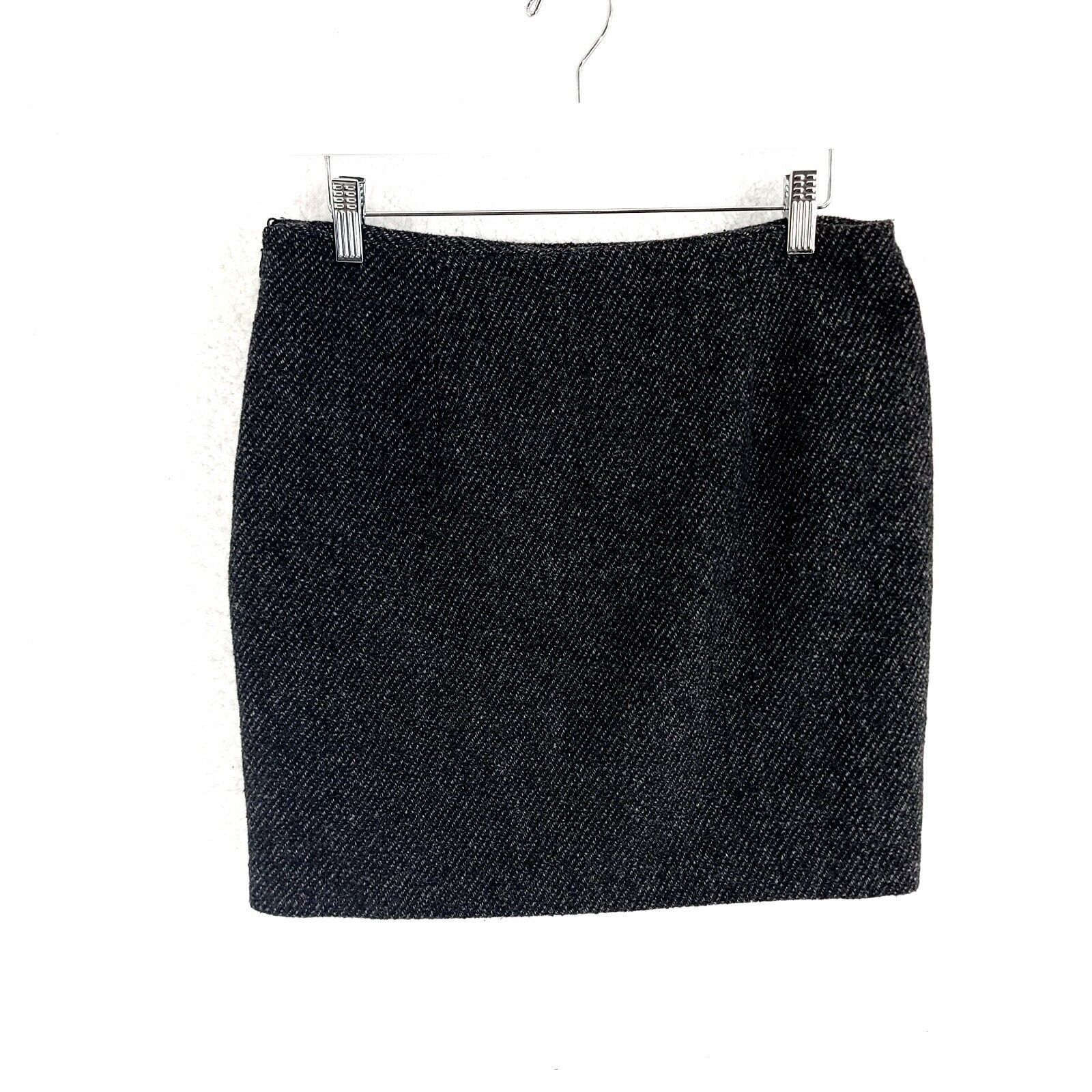 Banana Republic Banana Republic Black Gray Tweed Wool Polyester Skirt Size 6 Size 28" / US 6 / IT 42 - 3 Thumbnail
