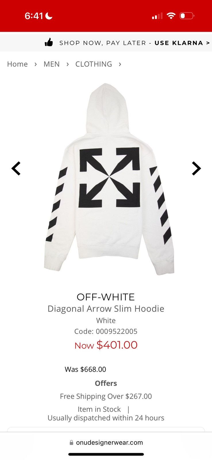 Off-White Off-White Diagonal Arrow Hoodie Size US L / EU 52-54 / 3 - 3 Thumbnail