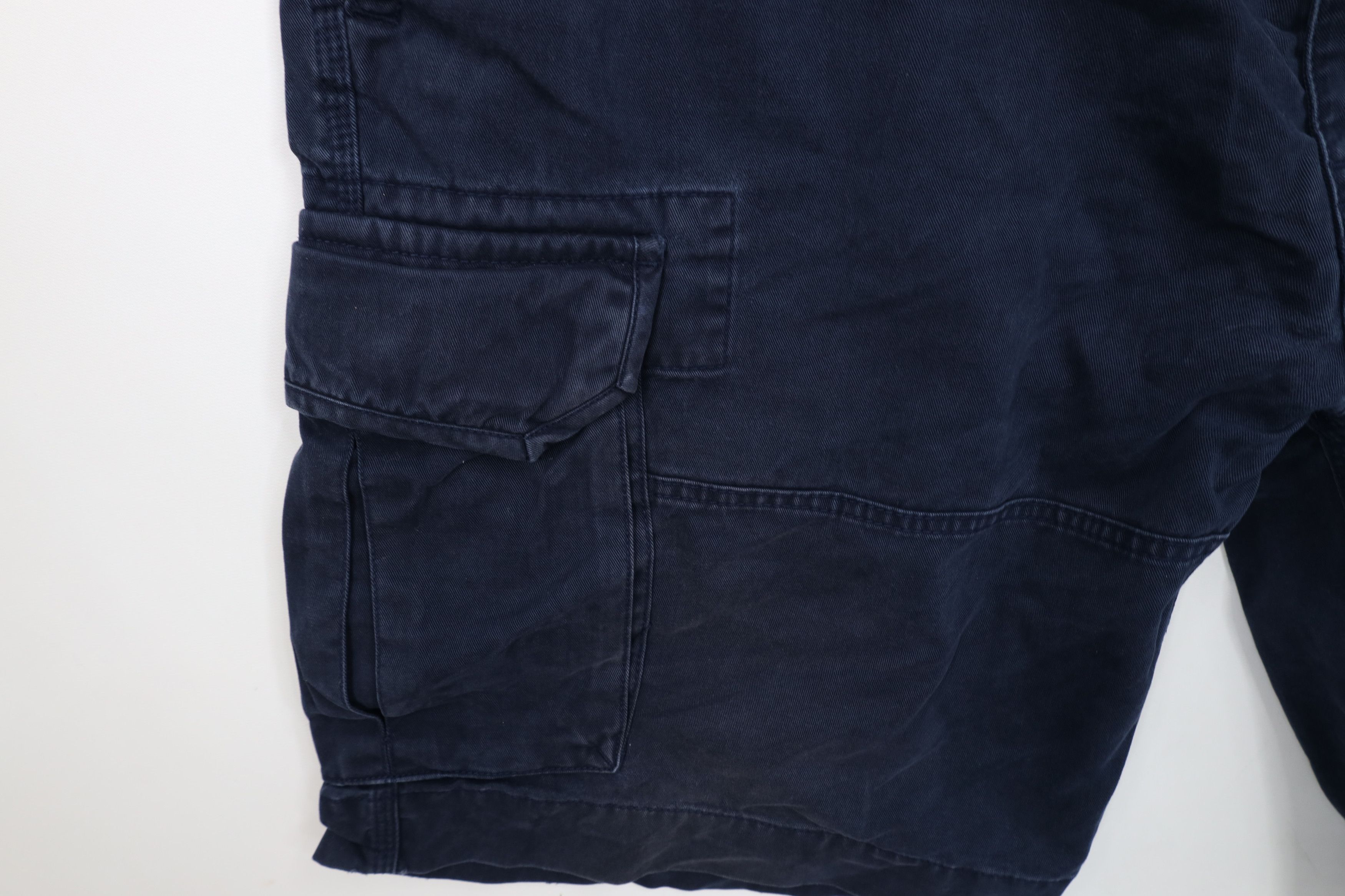 Ralph Lauren × Vintage Vintage Ralph Lauren Heavyweight Cargo Shorts Navy Blue Size US 42 / EU 58 - 6 Thumbnail
