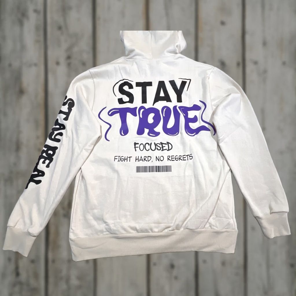 Vintage Seven Souls Hoodie Sweatshirt Men Large Beige Graphic Print Fleece Pullover Stay True Limited Edition NWT Size US L / EU 52-54 / 3 - 1 Thumbnail