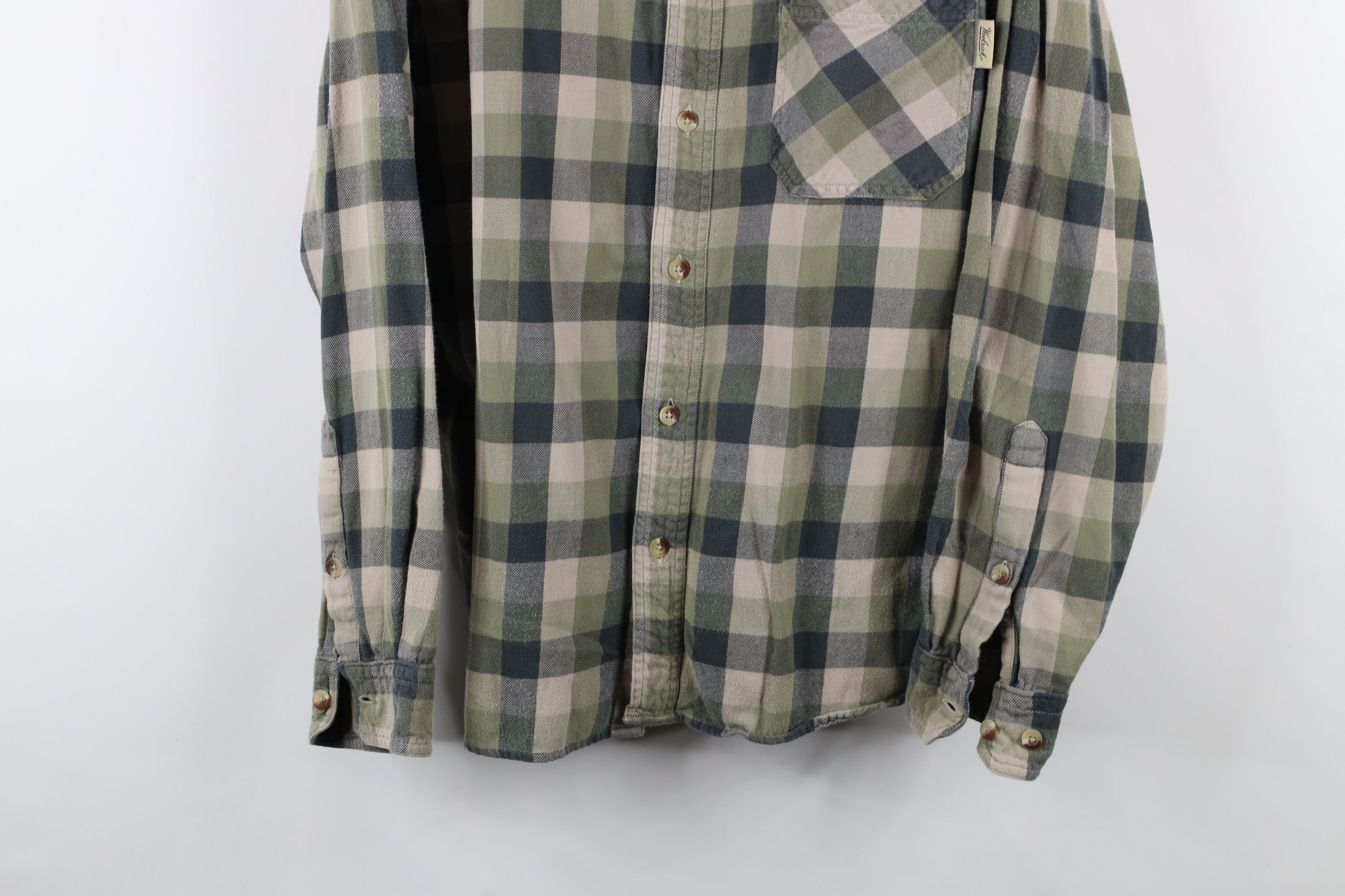 Vintage × Woolrich Woolen Mills Vintage Woolrich Flannel Collared Button Down Shirt Plaid Size US XL / EU 56 / 4 - 3 Thumbnail