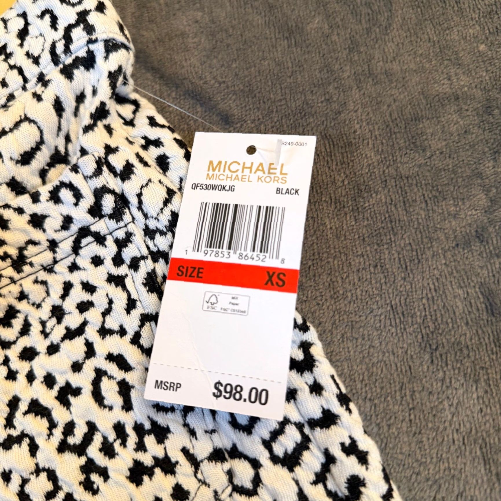 Michael Kors VINTAGE Michael Kors Black White Leopard Print Wide Leg Cropped Pants Womens XS NWT Size 26" / US 2 / IT 38 - 2 Thumbnail