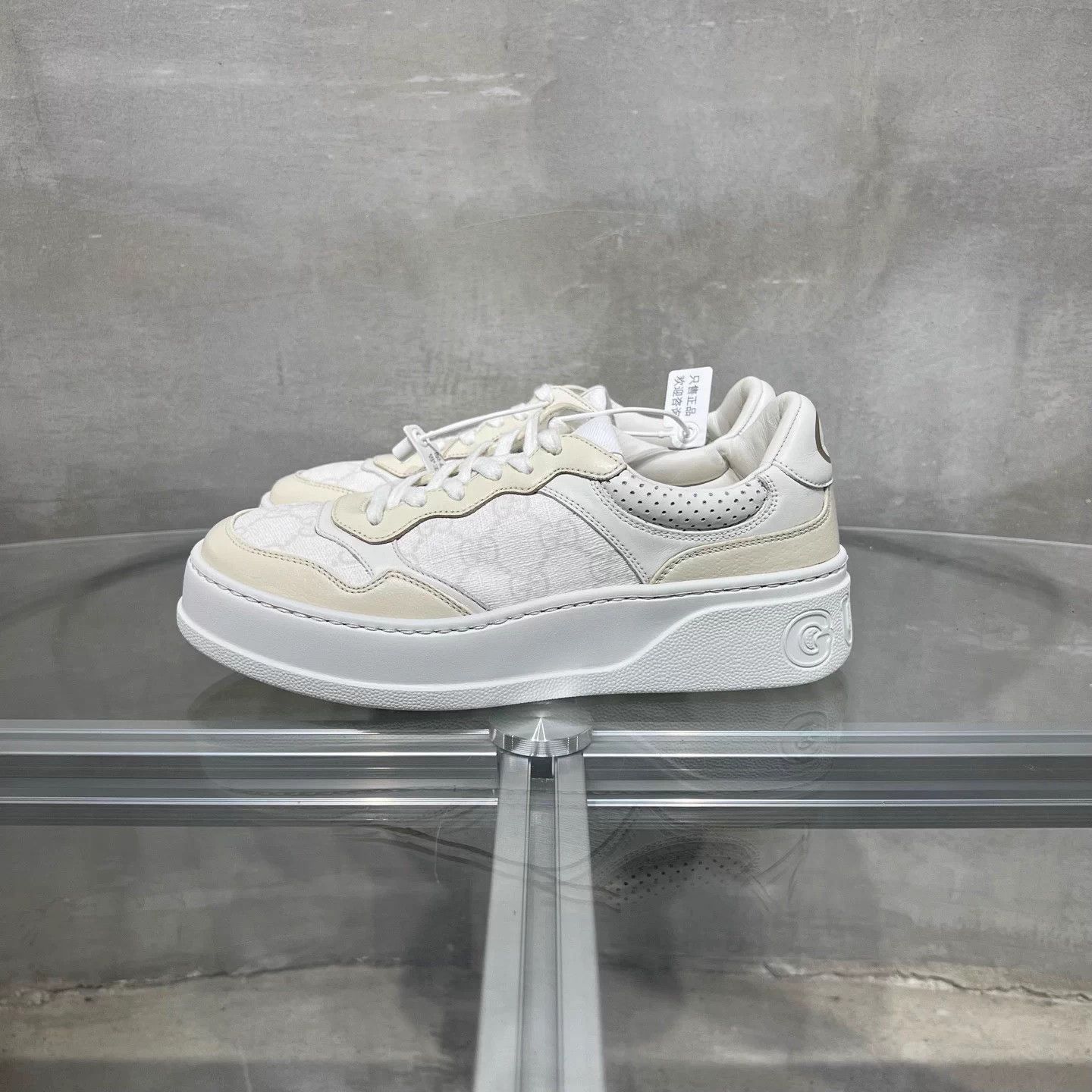 Gucci GUCCI Rhyton Sneakers White & Gray EUR 38 with box Size US 7 / IT 37 - 3 Thumbnail
