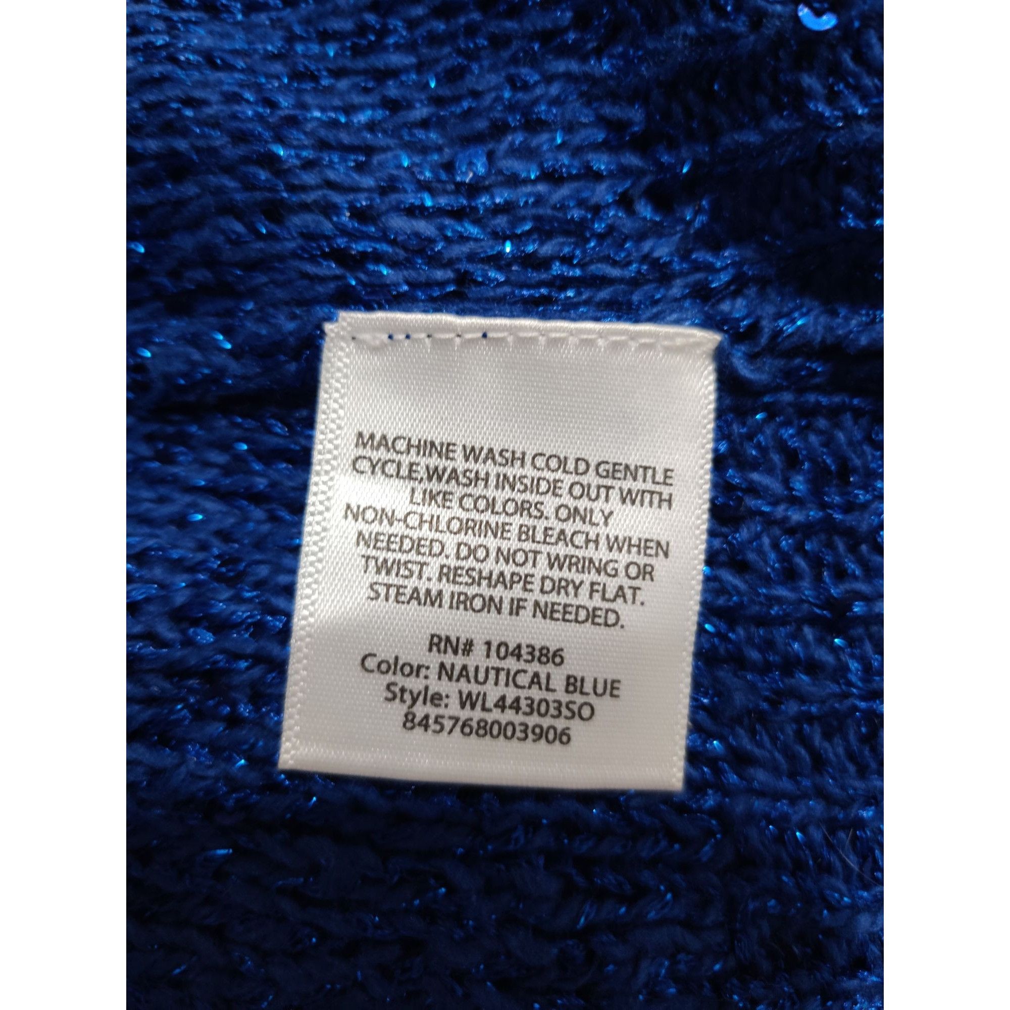 Other White Stag XXL 20 Womens Plus Size Sweater Blue Sequin Knit Size XXL / US 16-18 / IT 52-54 - 8 Thumbnail