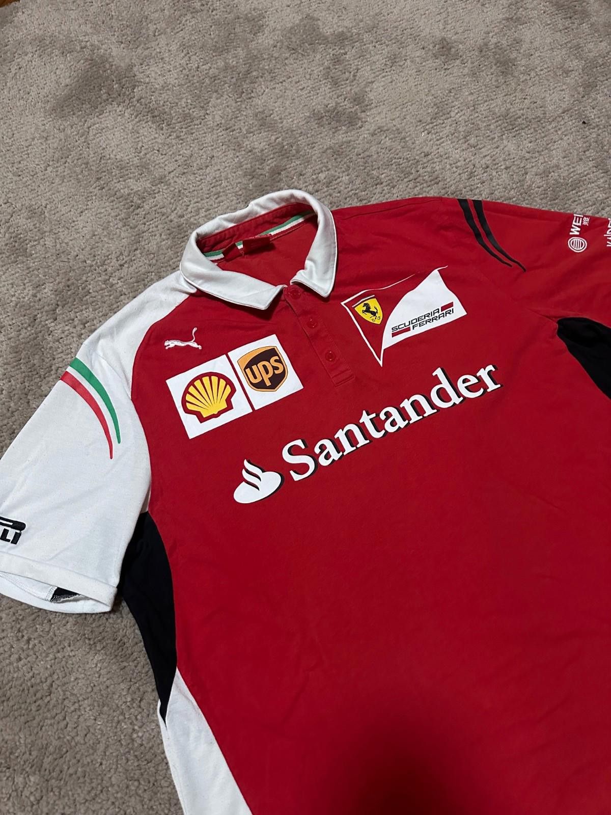 Puma Vintage Puma Ferrari Racing Red Polo Santander sponsor sz XL Size US XL / EU 56 / 4 - 3 Thumbnail
