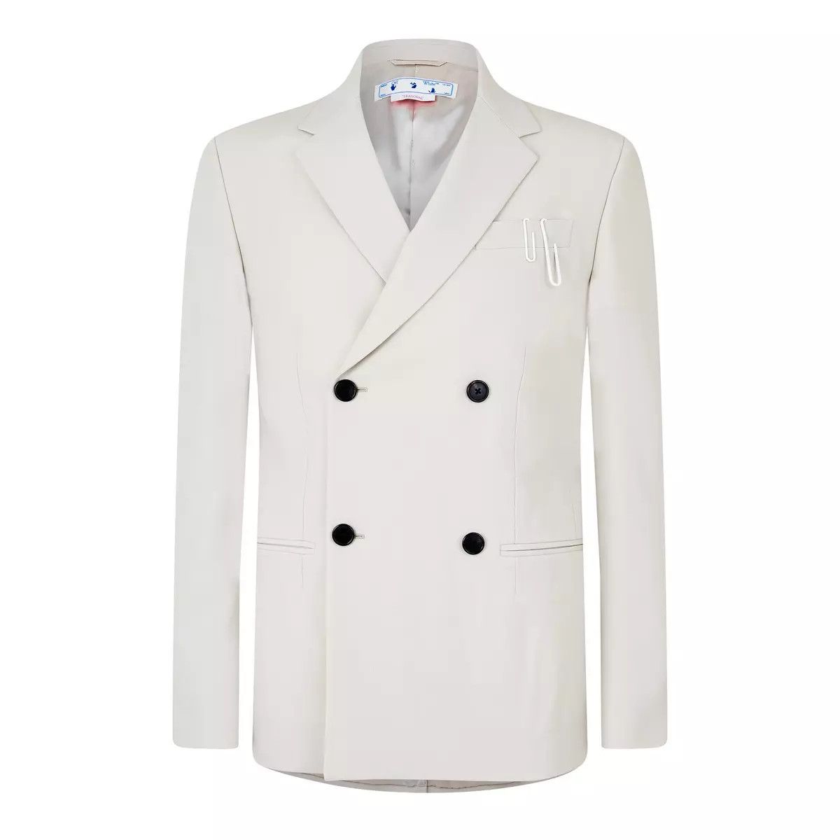Off-White o1y0225 Blazer in Light Grey Size US XS / EU 42 / 0 - 1 Thumbnail