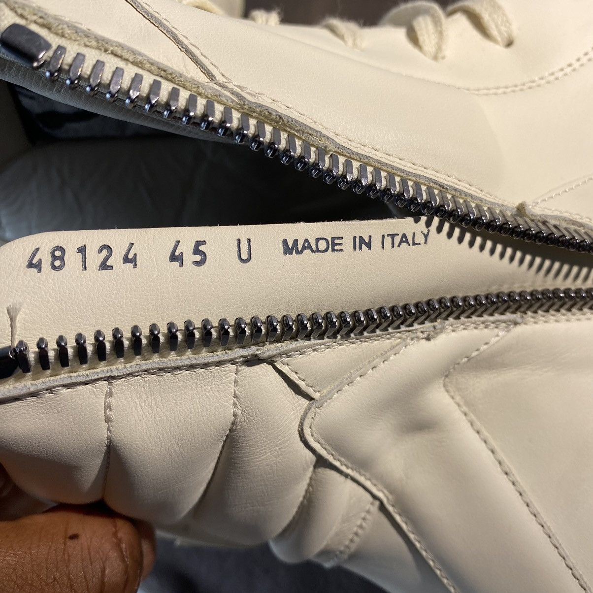 Rick Owens Off-White Porterville Geobaskets (Triple Milk) Size US 12 / EU 45 - 5 Thumbnail