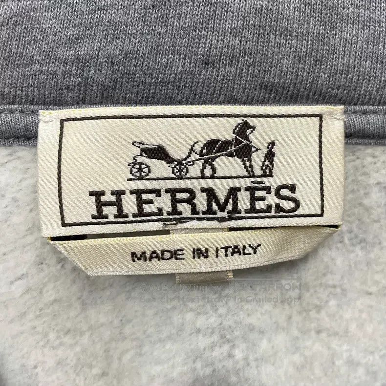 Hermes Hermes Dragon Pattern Hooded Sweatshirt in Grey Size S / US 4 / IT 40 - 5 Thumbnail