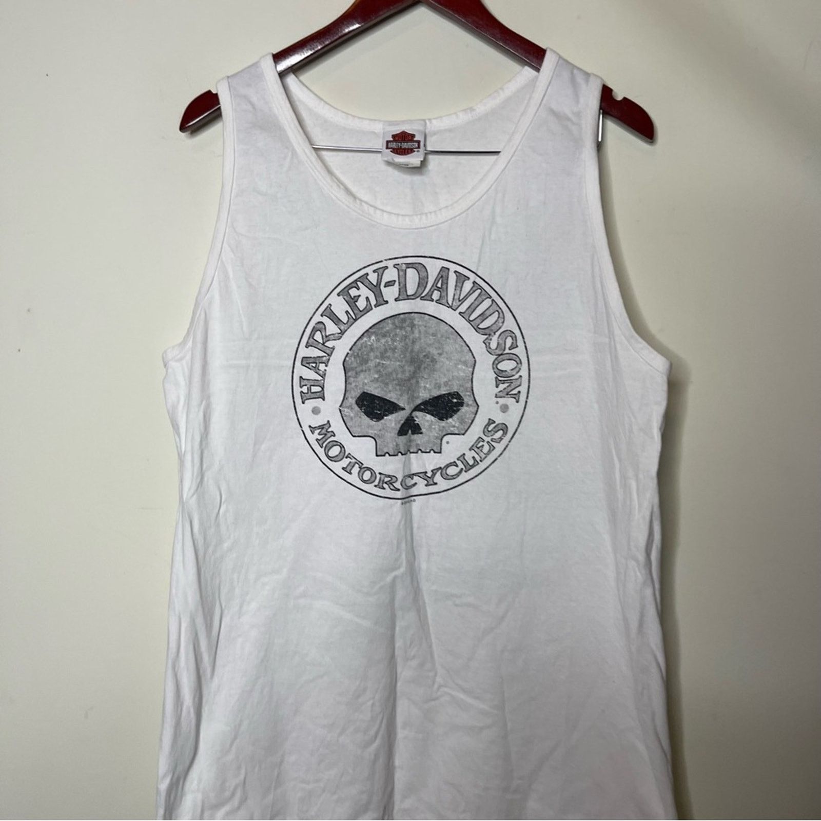 Harley Davidson Harley Davidson Motorcycle Charleston SC white tank sz L Size US L / EU 52-54 / 3 - 3 Thumbnail