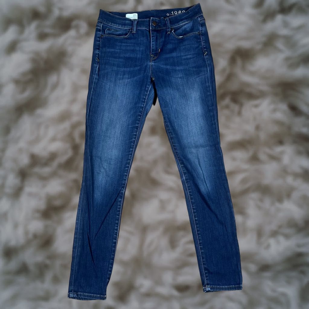 Gap Gap 1969 Jeans Womens 27R Legging Jean Stretch Blue Medium Wash Denim Pants Size 27" / US 4 / IT 40 - 1 Thumbnail