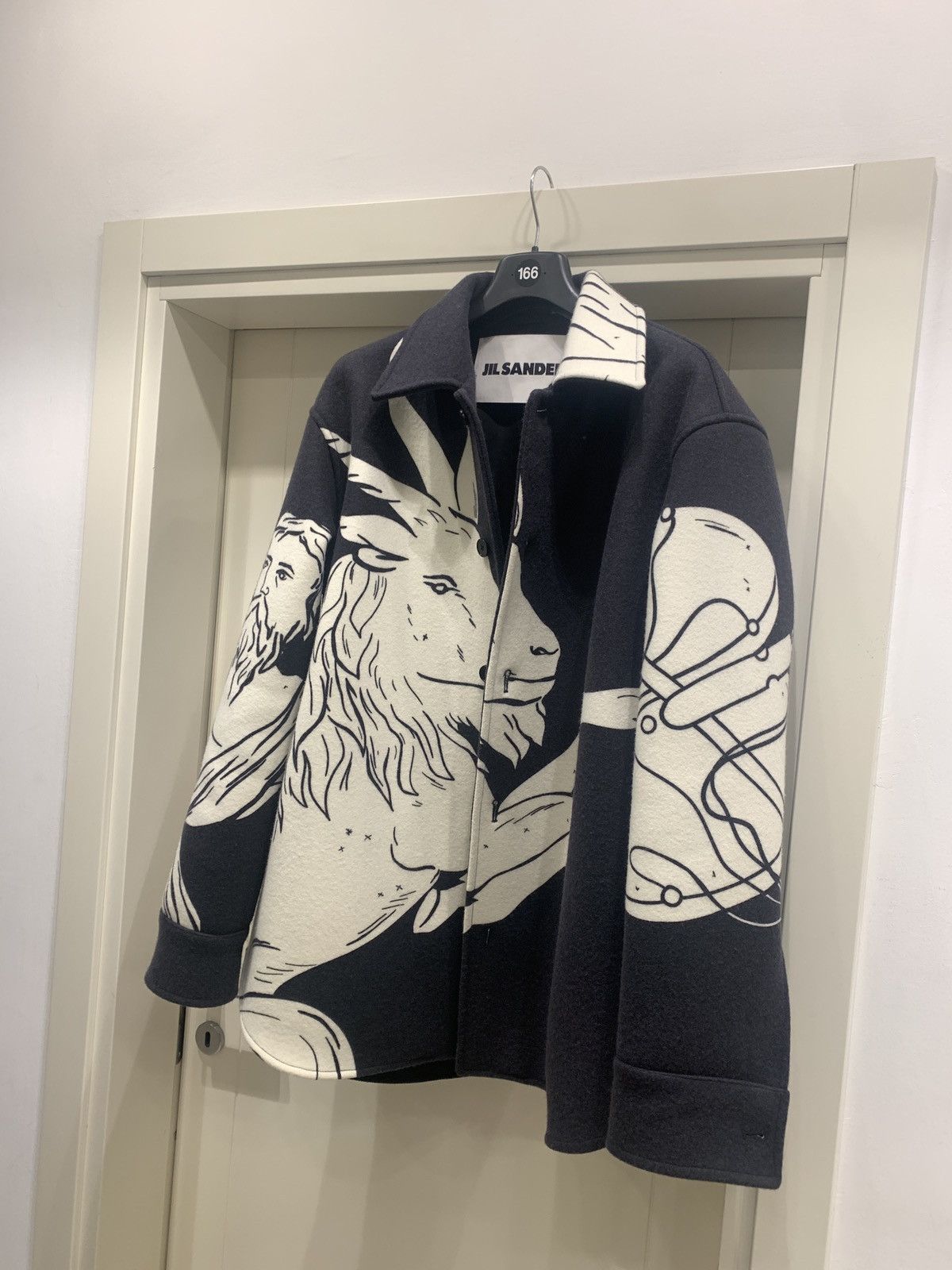 Jil Sander Jil sander fw22 astrology wool overshirt | Grailed