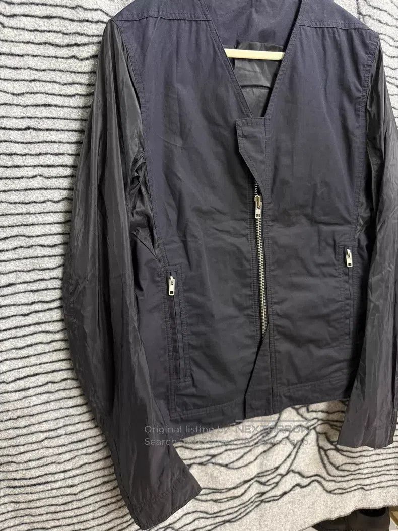 Rick Owens Rick Owens Grid leather paneled collarless jacket Size US L / EU 52-54 / 3 - 3 Thumbnail