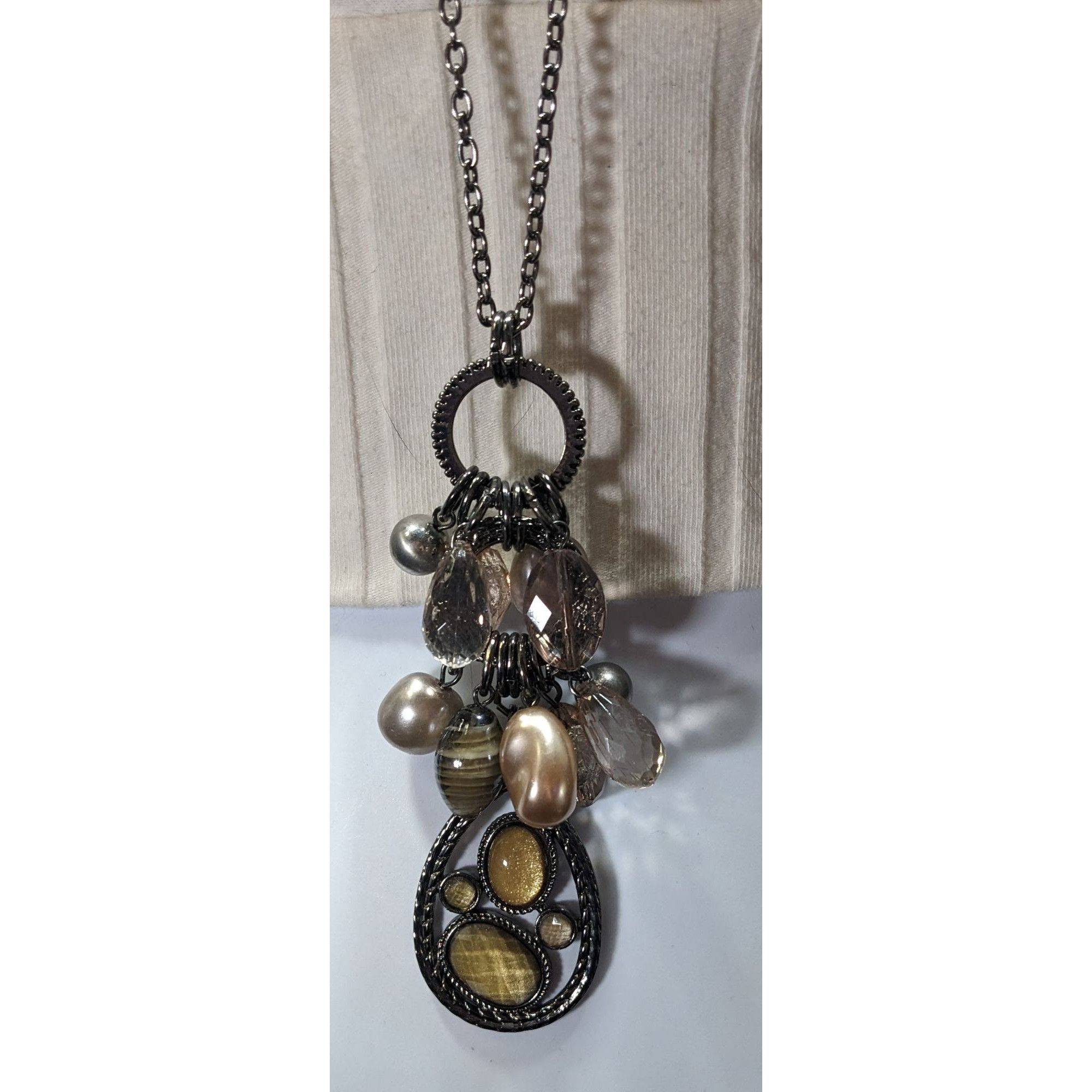 Other NY Y2K Glam Yellow And Silver Tone Cluster Pendant Necklace Size ONE SIZE - 6 Thumbnail