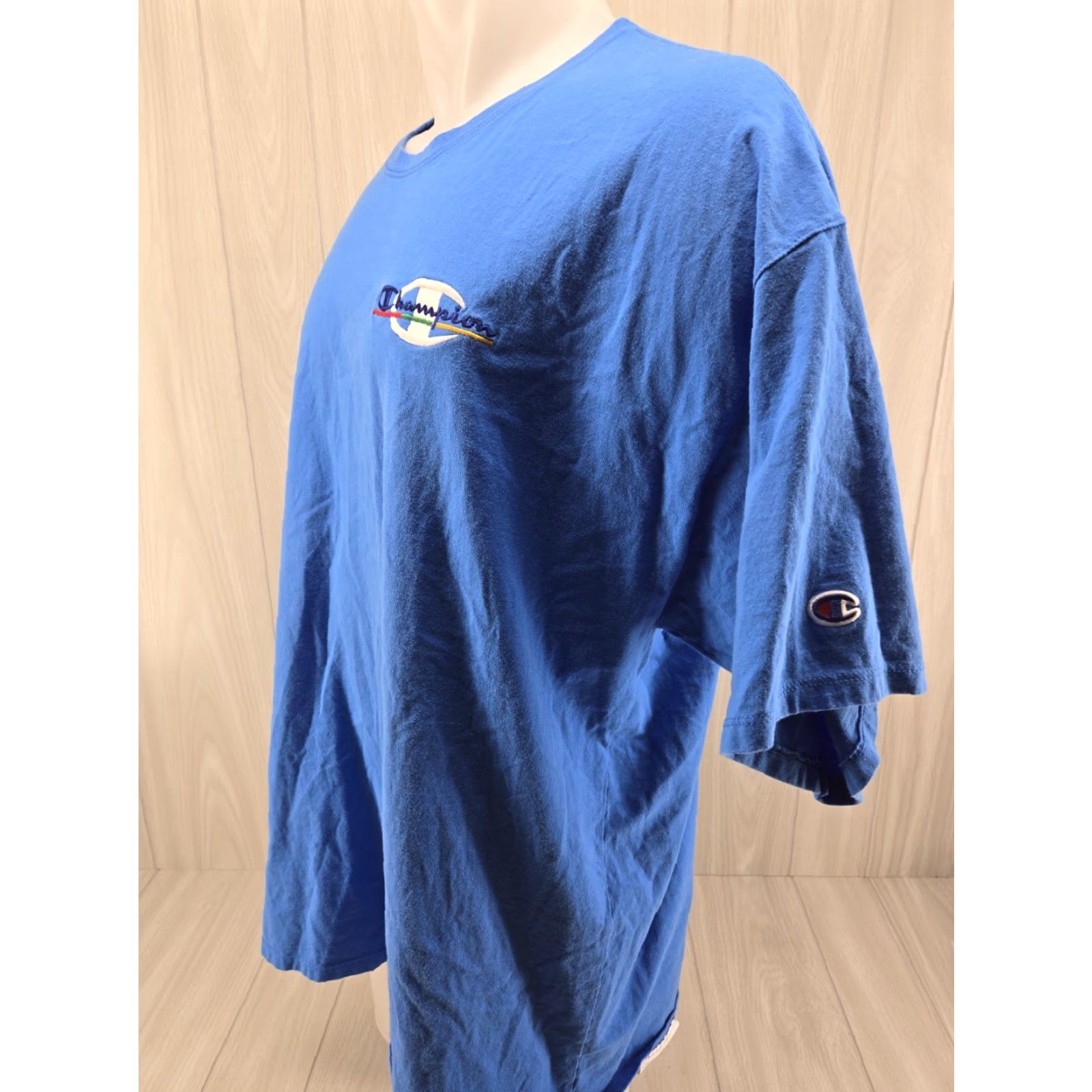 Champion Champion T Shirt Men 2XL Blue Embroidery Logo Crew Neck Short Sleeve Sports Logo Vintage: No (omit) Size US XXL / EU 58 / 5 - 3 Thumbnail
