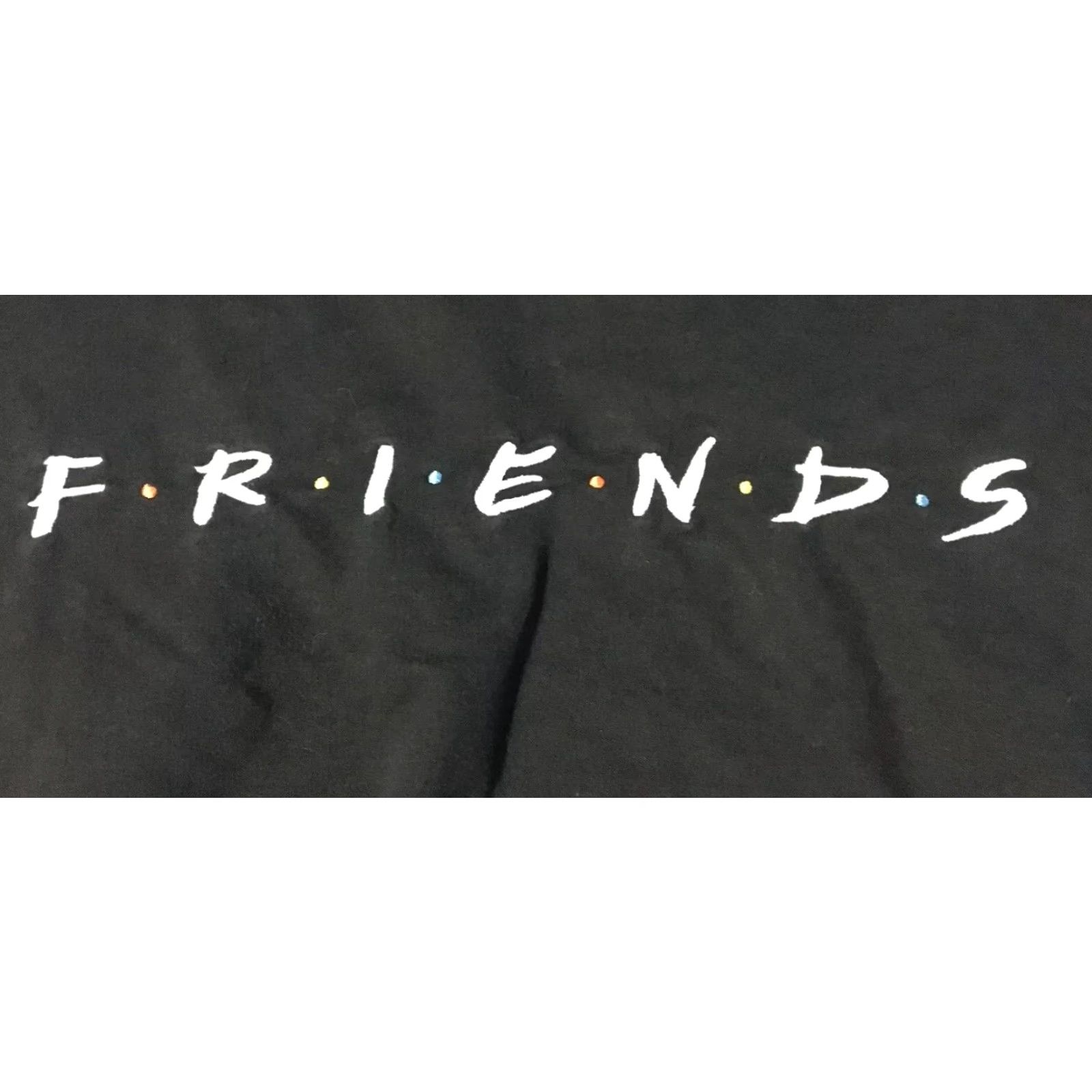 Vintage VINTAGE Women’s Friends TV Show Cropped Sweater M 90s Central Perk Black Logo Shirt Womens Size M / US 6-8 / IT 42-44 - 2 Thumbnail