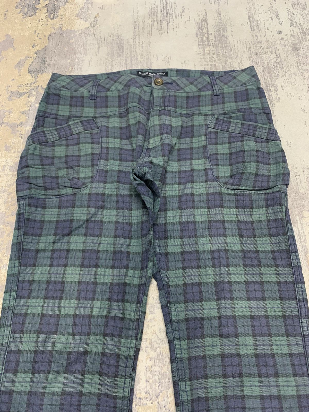 Japanese Brand Japanese Brand Masaki Matsushima Green Checkered Pant Size US 32 / EU 48 - 5 Thumbnail