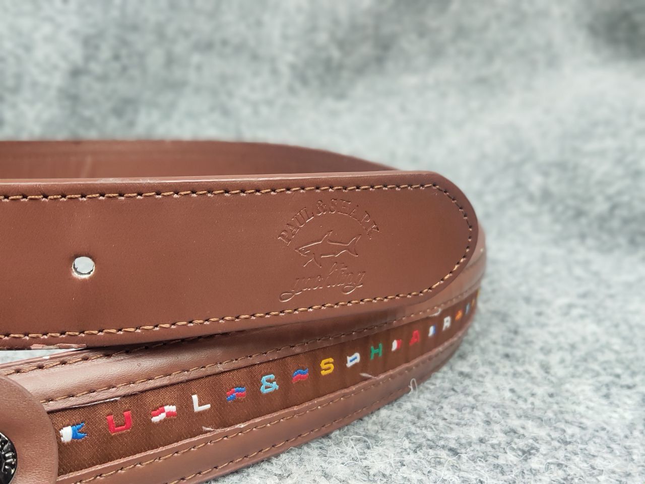 Paul & Shark Vintage Paul Shark Design Multi Logo Mens casual Belt Size ONE SIZE - 10 Thumbnail