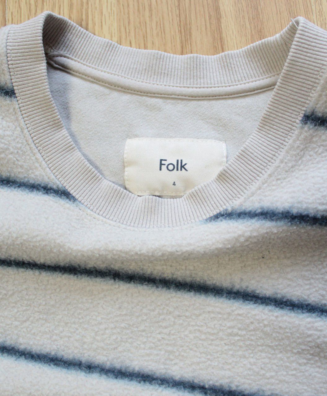 Folk 🔥 Folk Oversized Striped Fleece Sweatshirt Pullover Sweater Size US S / EU 44-46 / 1 - 3 Thumbnail