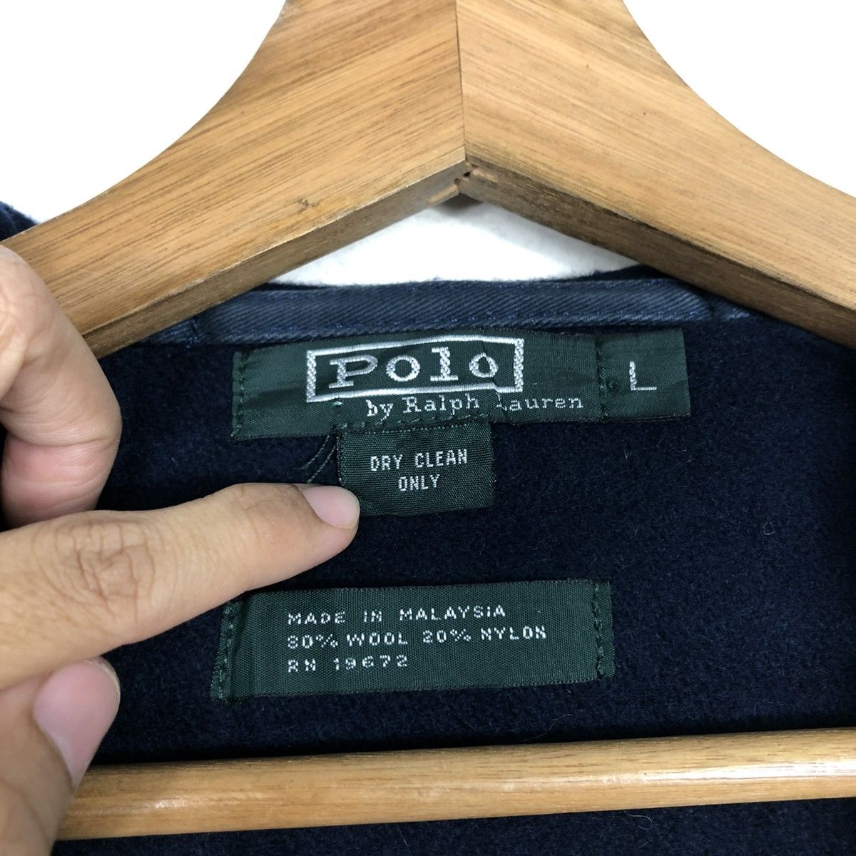 Polo Ralph Lauren 🔥VINTAGE WOOL DUFFLE JACKET POLO RALPH LAUREN GREEN LABEL Size US L / EU 52-54 / 3 - 21 Thumbnail