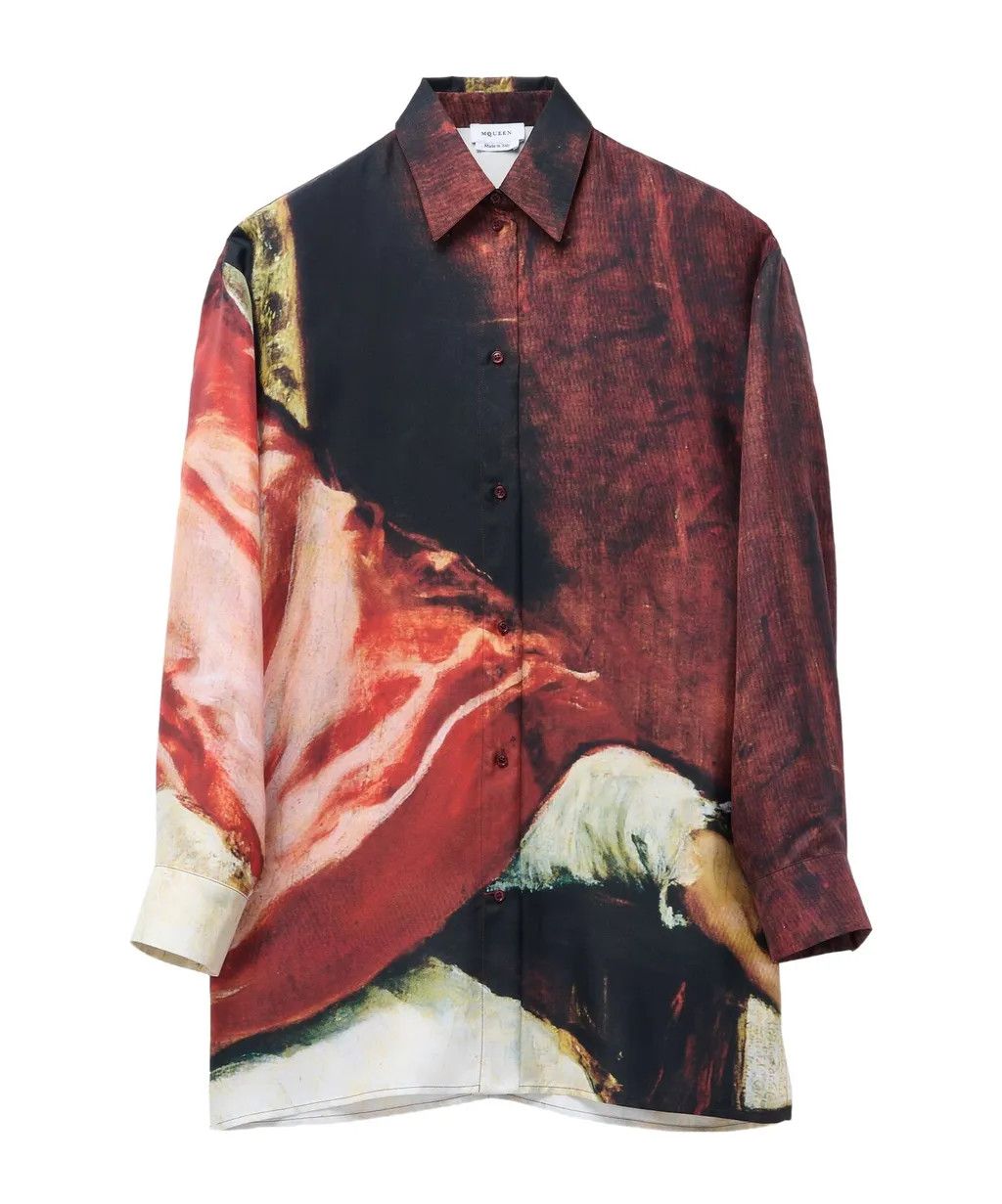 o1srvl11e0226 Silk Twill Shirt In Multicolor