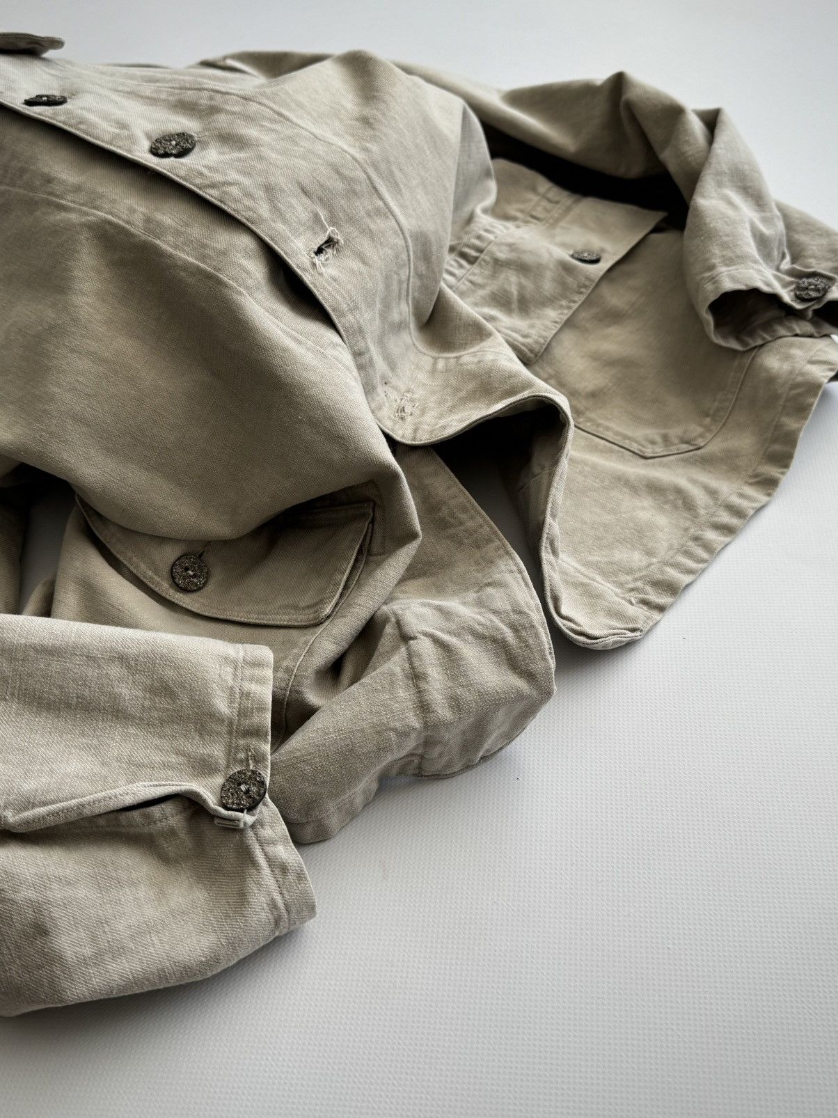 Vintage Vintage 1940s Swedish Army M39 Work Jacket Size US M / EU 48-50 / 2 - 4 Thumbnail