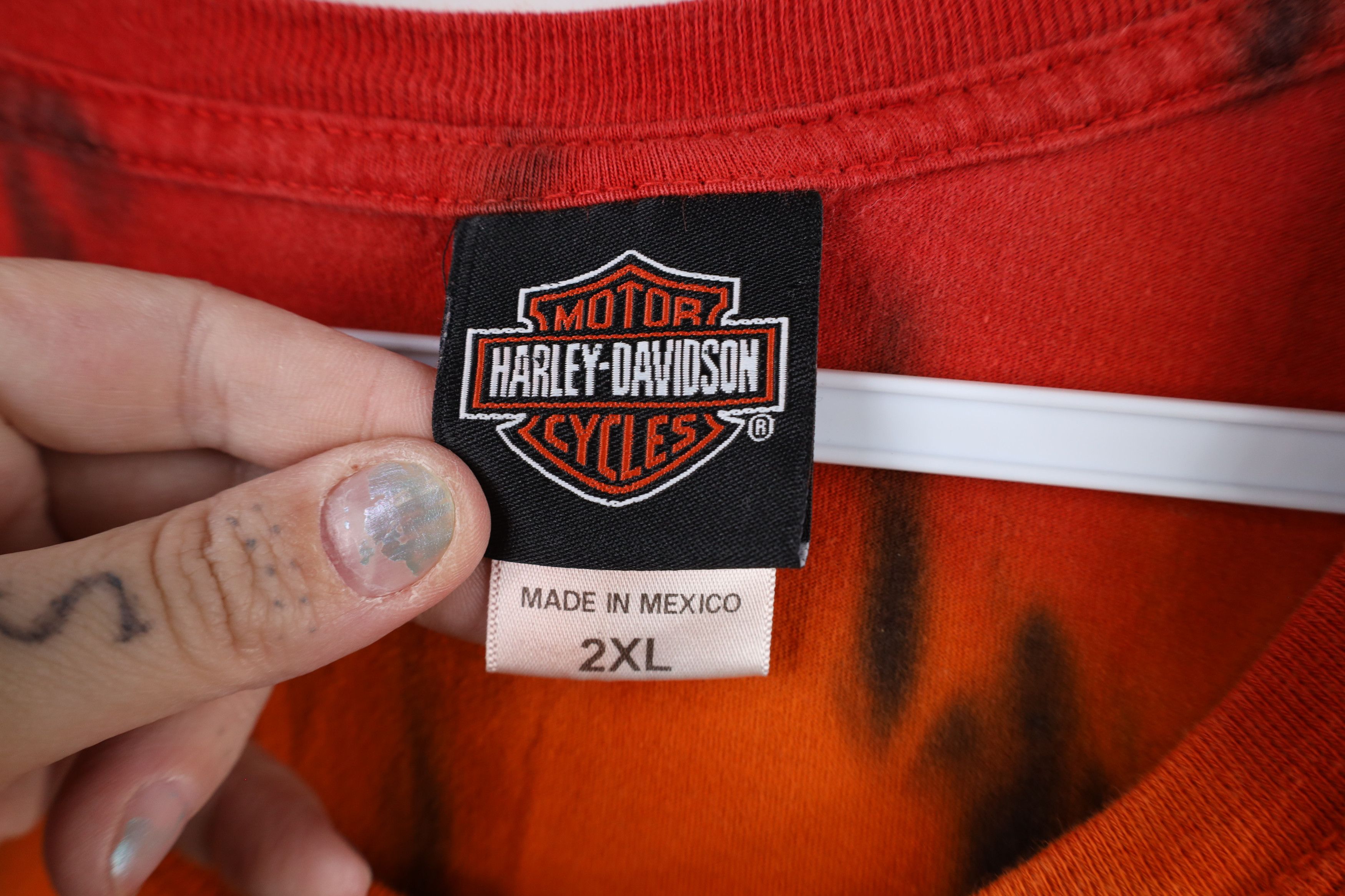Harley Davidson × Vintage Vintage Y2K Harley Davidson Wash Eagle Long Sleeve T-Shirt Size US XXL / EU 58 / 5 - 8 Thumbnail