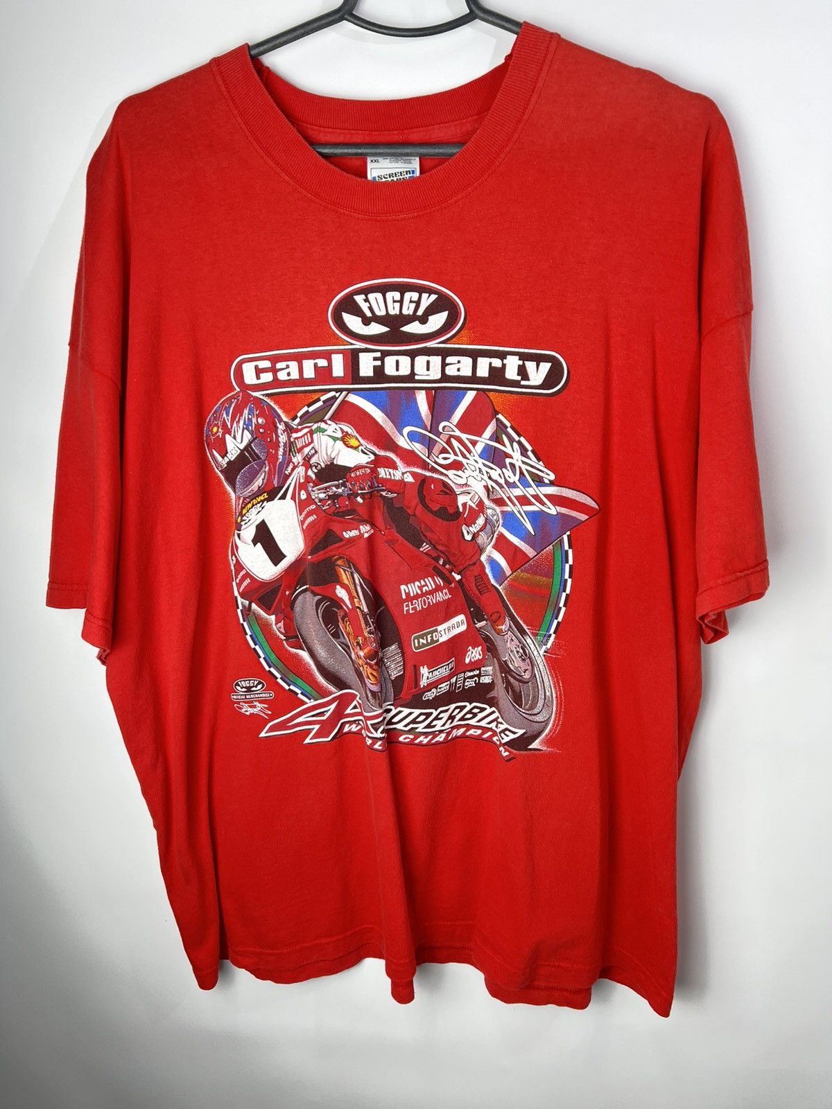 Ducati Vintage 1999 racing Carl Fogarty Ducati T-shirt Size US XXL / EU 58 / 5 - 1 Thumbnail