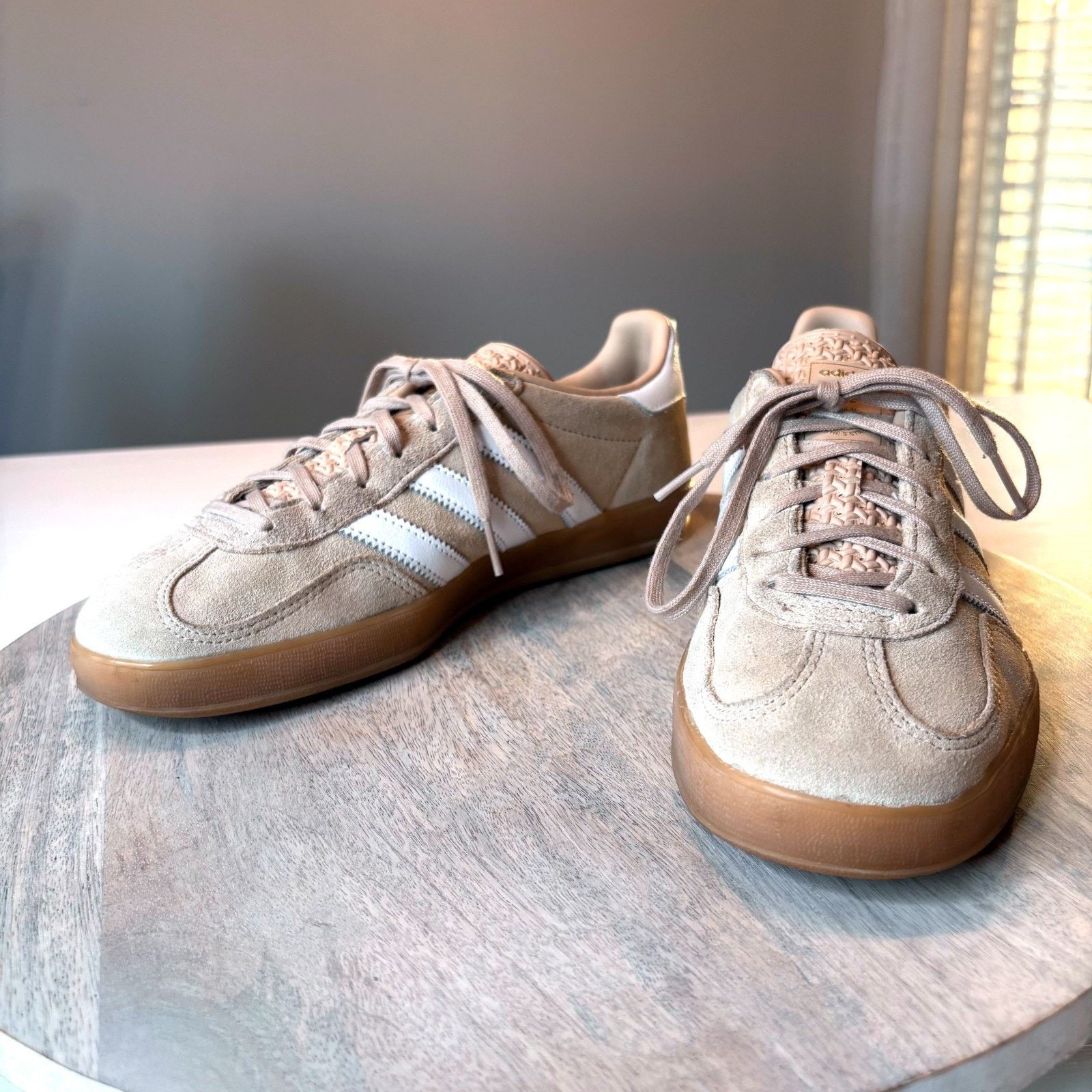 Adidas Adidas Gazelle Beige Gum Suede Sneakers Women's Shoes Sz 8 Size US 8 / IT 38 - 3 Thumbnail